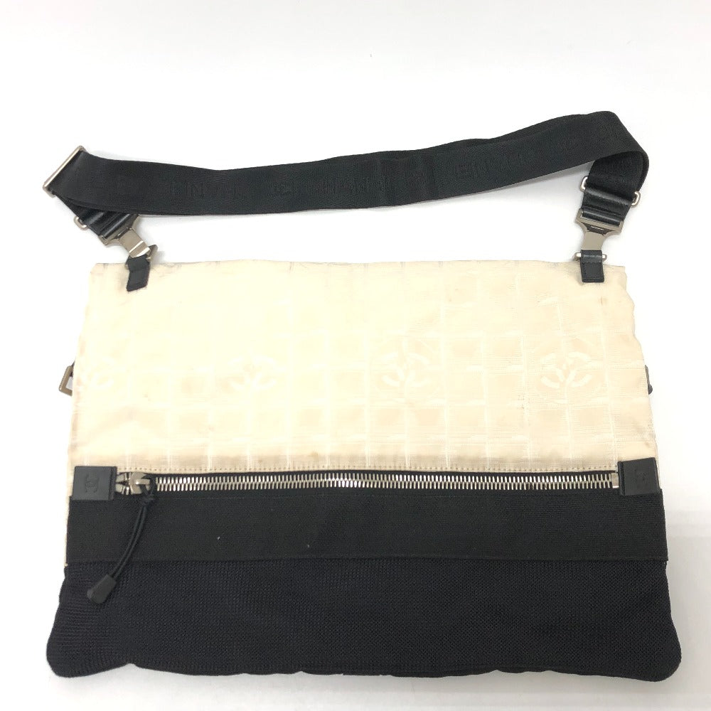 CHANEL Shoulder Bag canvas white CC COCO Mark New travel line Women