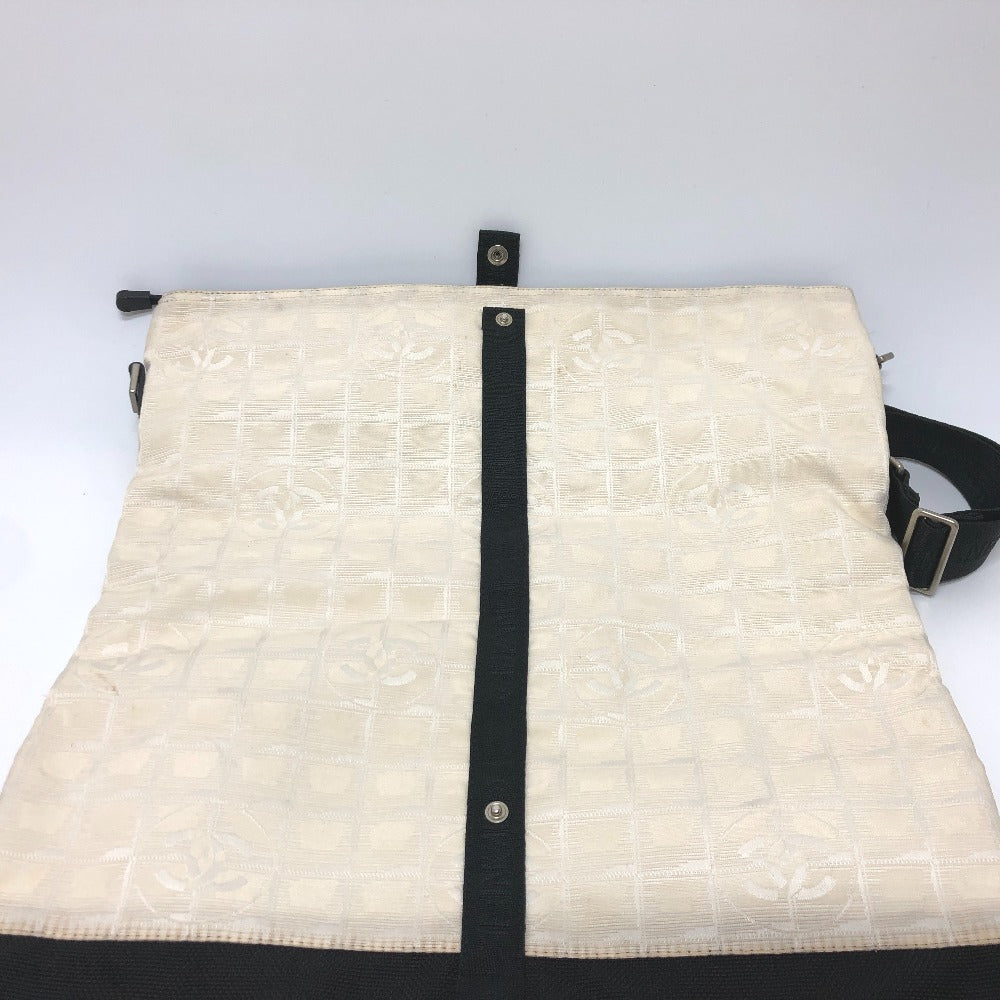 CHANEL Shoulder Bag canvas white CC COCO Mark New travel line Women