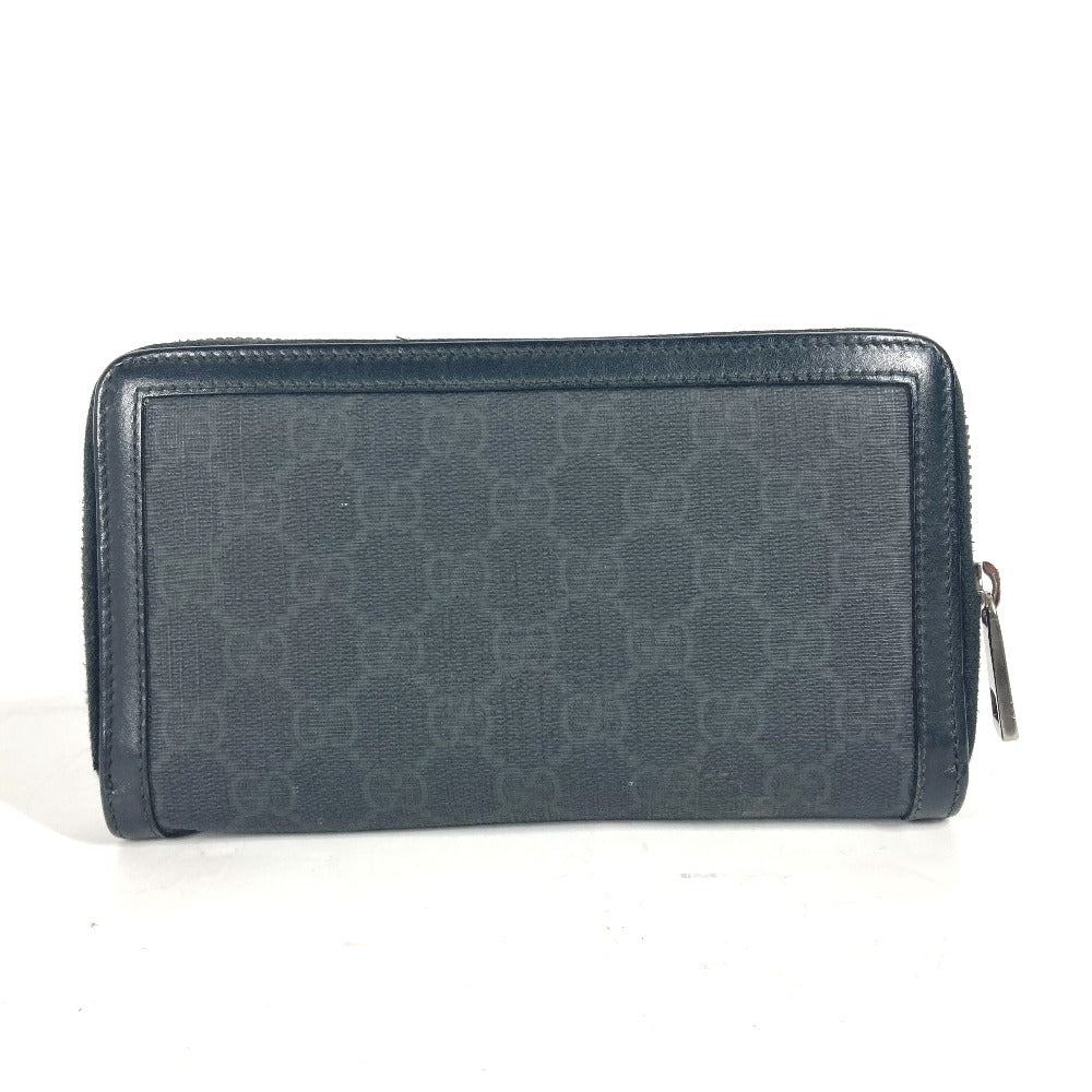 GUCCI Long Wallet Purse 322147 GG Supreme canvas, leather gray Long wallet GG Supreme mens