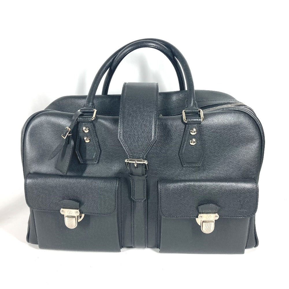 LOUIS VUITTON Boston Duffel bag M32502 Taiga Leather black Taiga Ivan mens  d