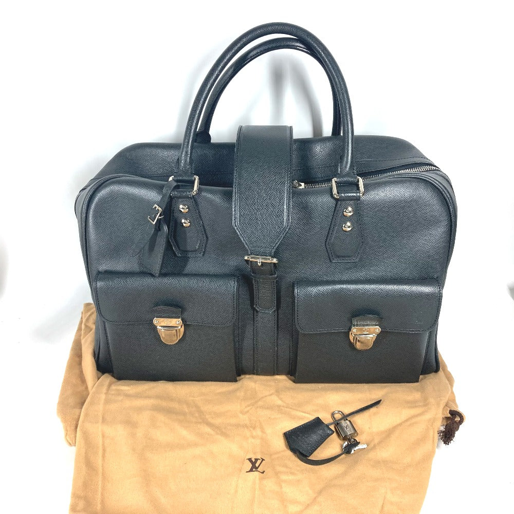 LOUIS VUITTON Boston Duffel bag M32502 Taiga Leather black Taiga Ivan mens  d