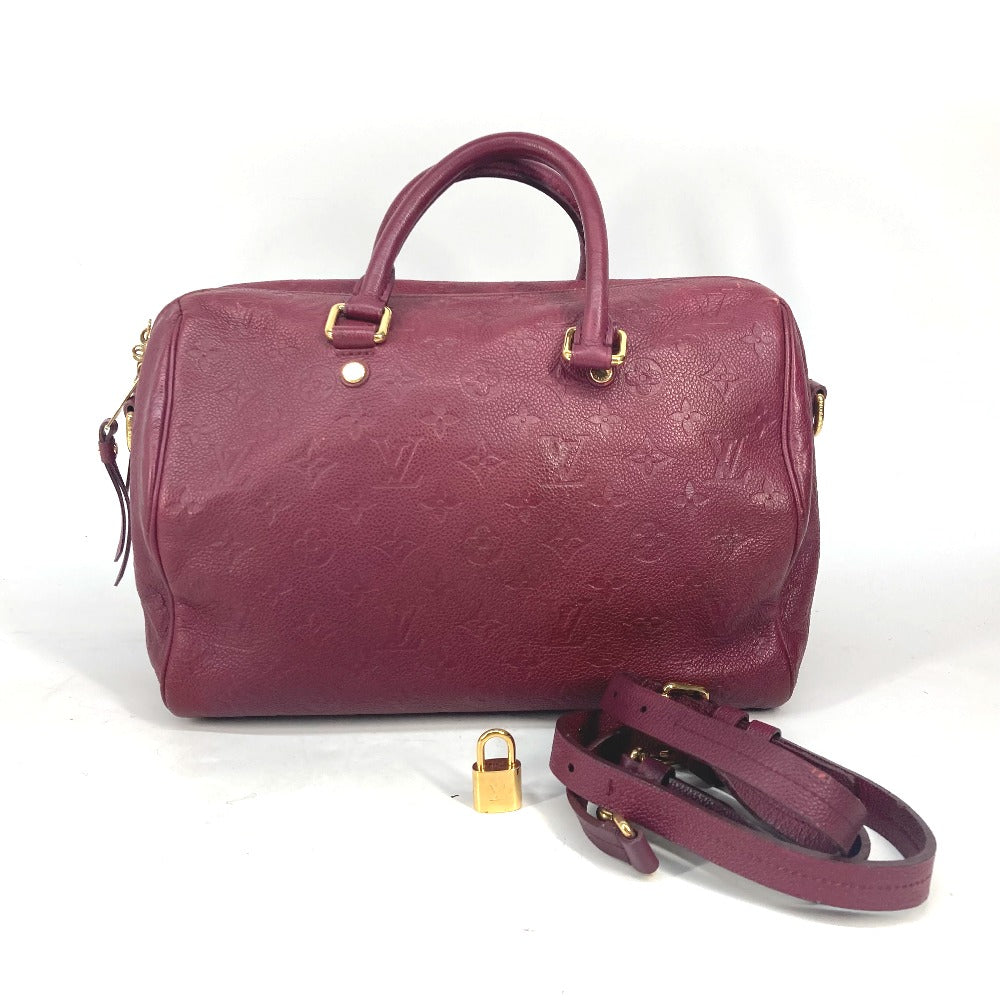 LOUIS VUITTON Shoulder Bag M40755 Monogram Ann Platt Leather wine-red Monogram Ann Platt Speedy・bandouliere30