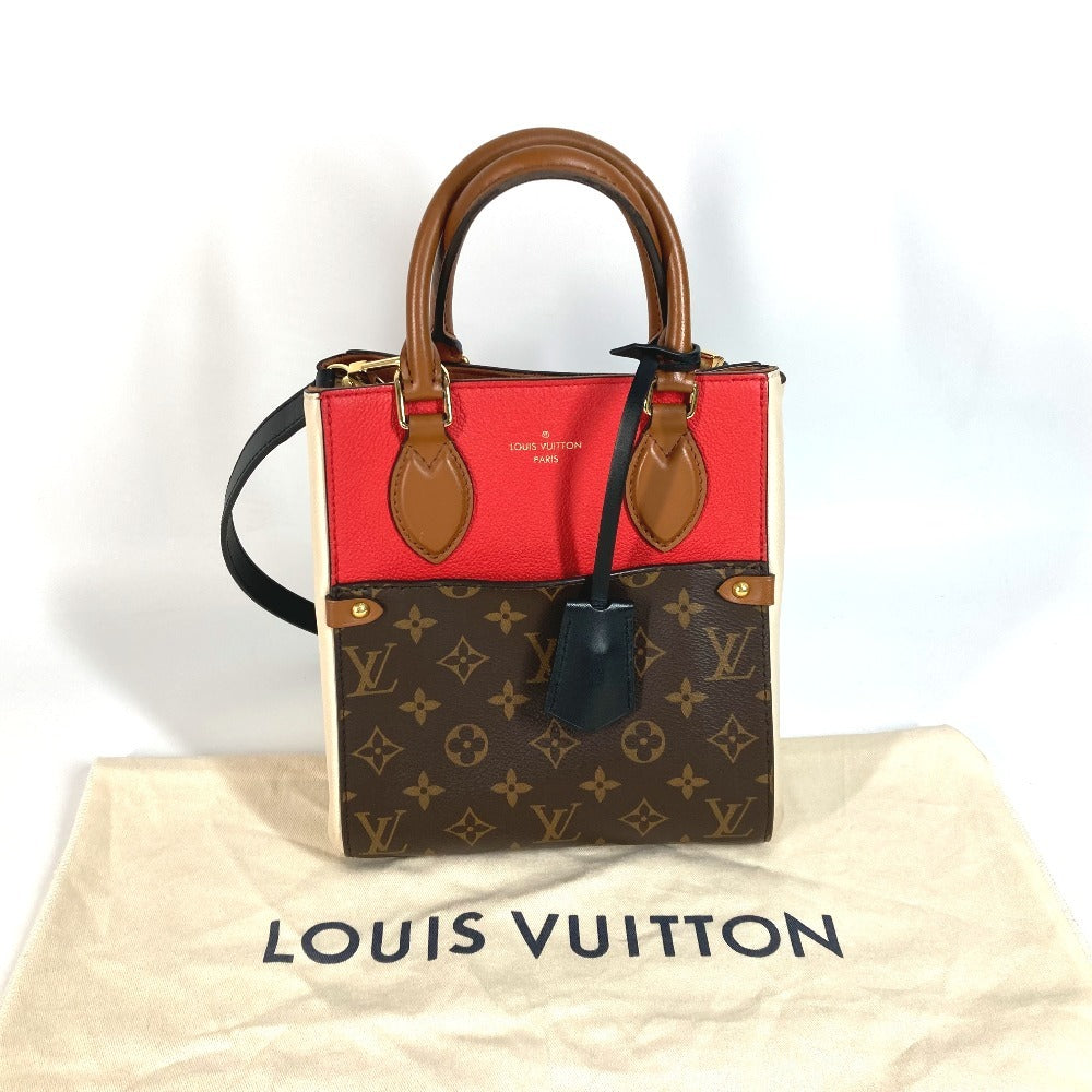 LOUIS VUITTON Tote Bag M45389 Monogram canvas, leather Red Monogram ford tote PM