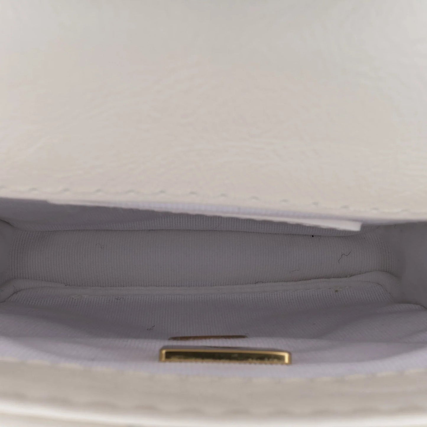 White Chanel Mini Aged Calfskin City School Flap Satchel