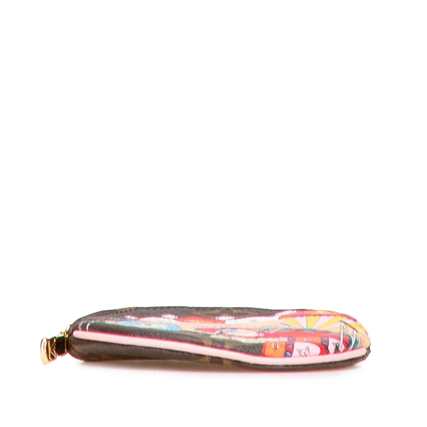 Brown Louis Vuitton Monogram Vivienne Christmas Animation Swing Ride Round Coin Purse