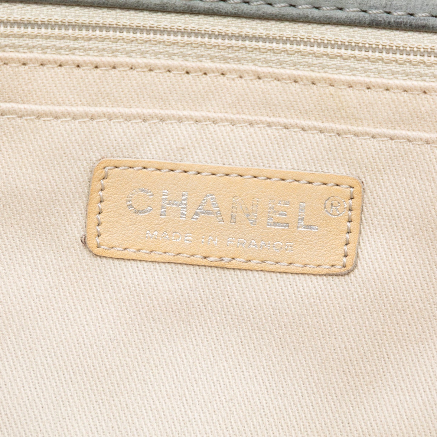 Gray Chanel Calfskin French Riviera Shoulder Bag