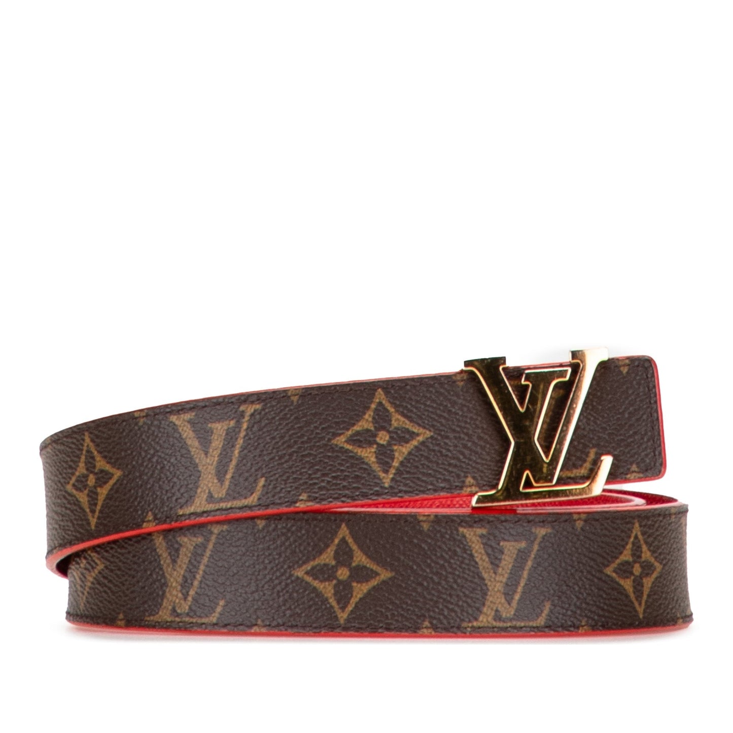 Brown Louis Vuitton Monogram Initiales Reversible Belt