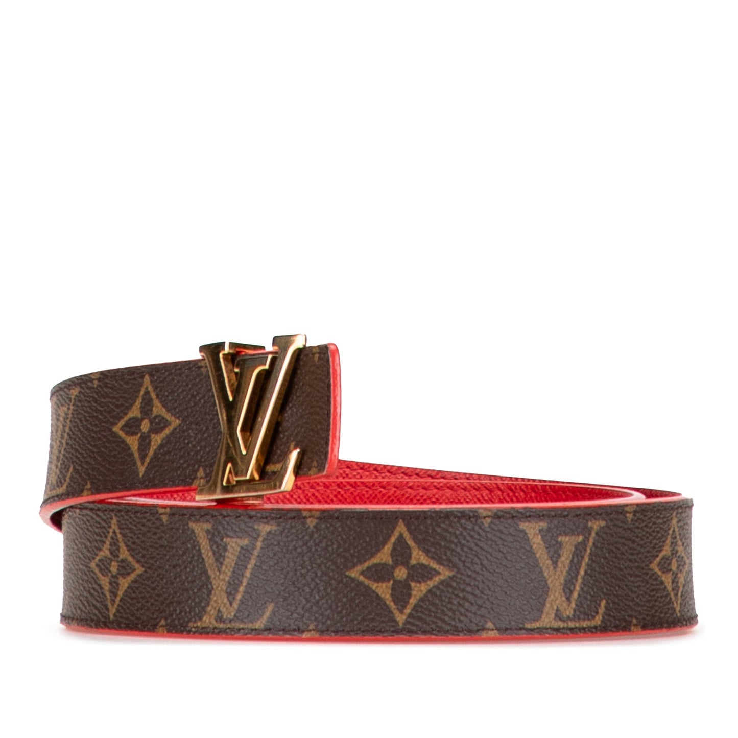 Brown Louis Vuitton Monogram Initiales Reversible Belt