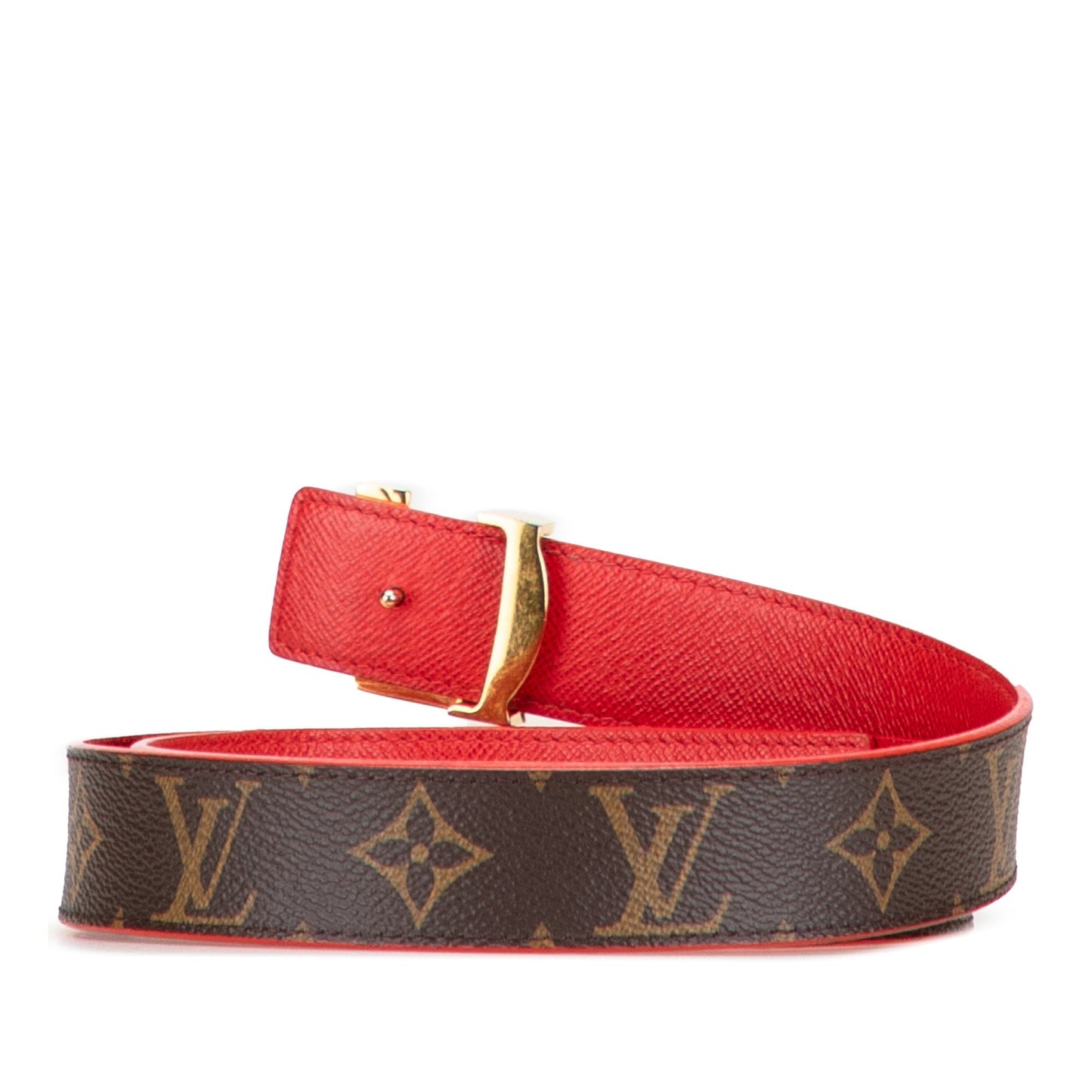 Brown Louis Vuitton Monogram Initiales Reversible Belt