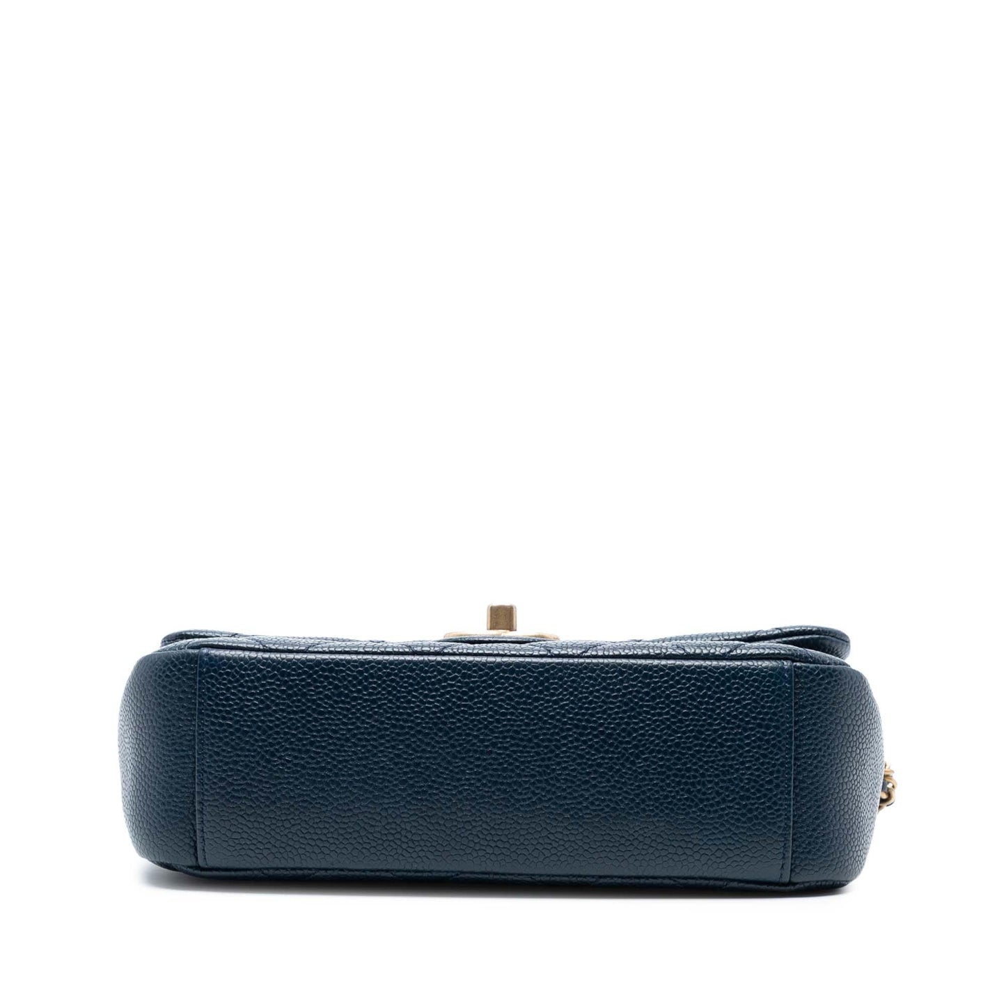 Blue Chanel Mini Quilted Caviar Chain Soul Flap Crossbody Bag