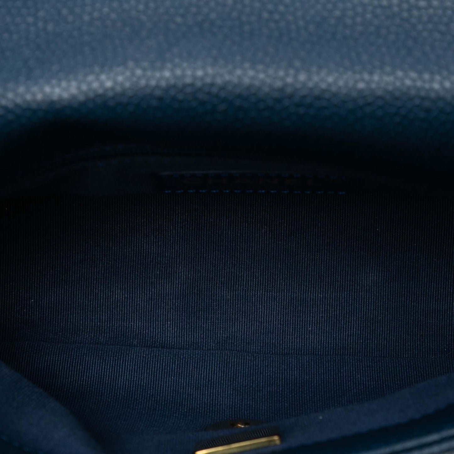 Blue Chanel Mini Quilted Caviar Chain Soul Flap Crossbody Bag