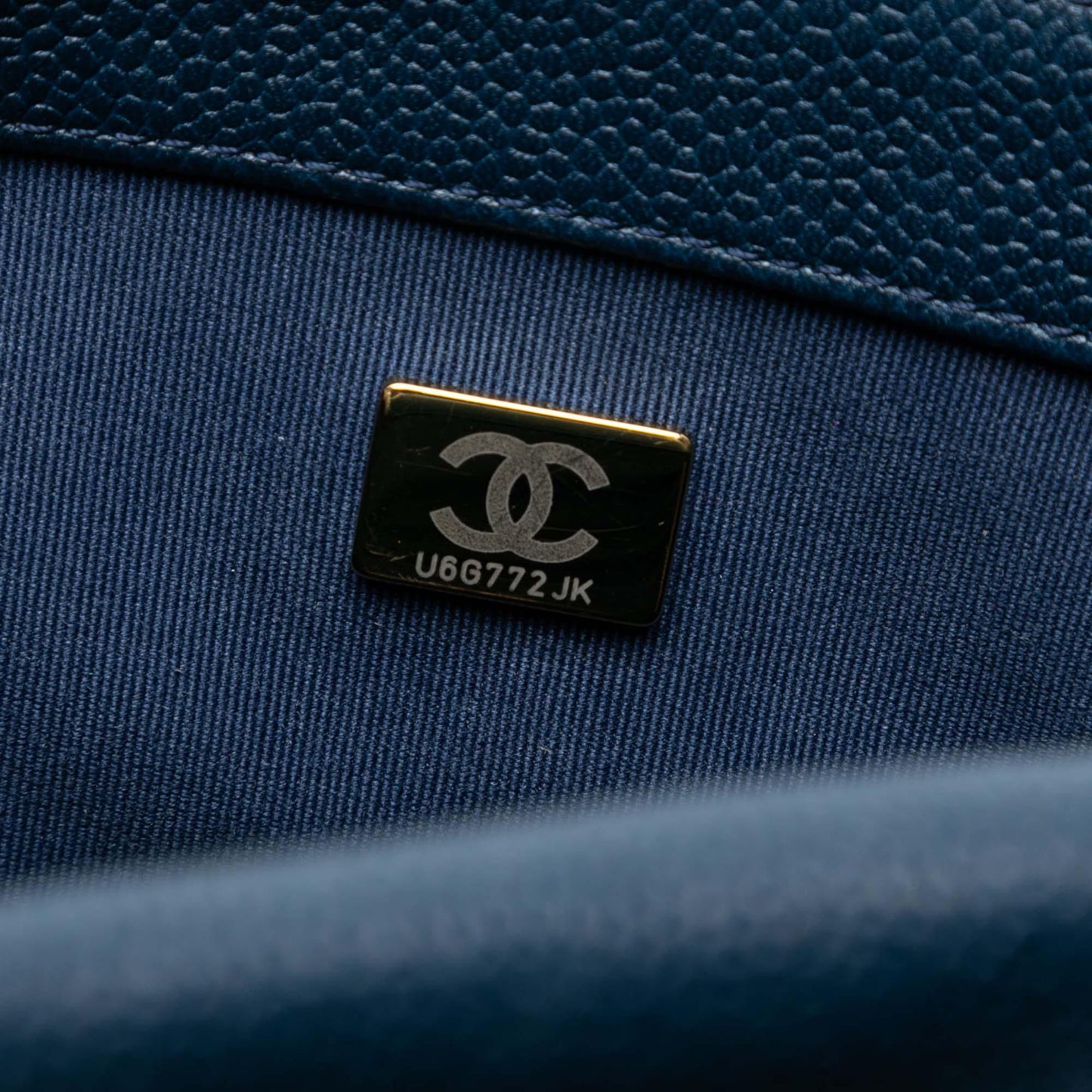 Blue Chanel Mini Quilted Caviar Chain Soul Flap Crossbody Bag