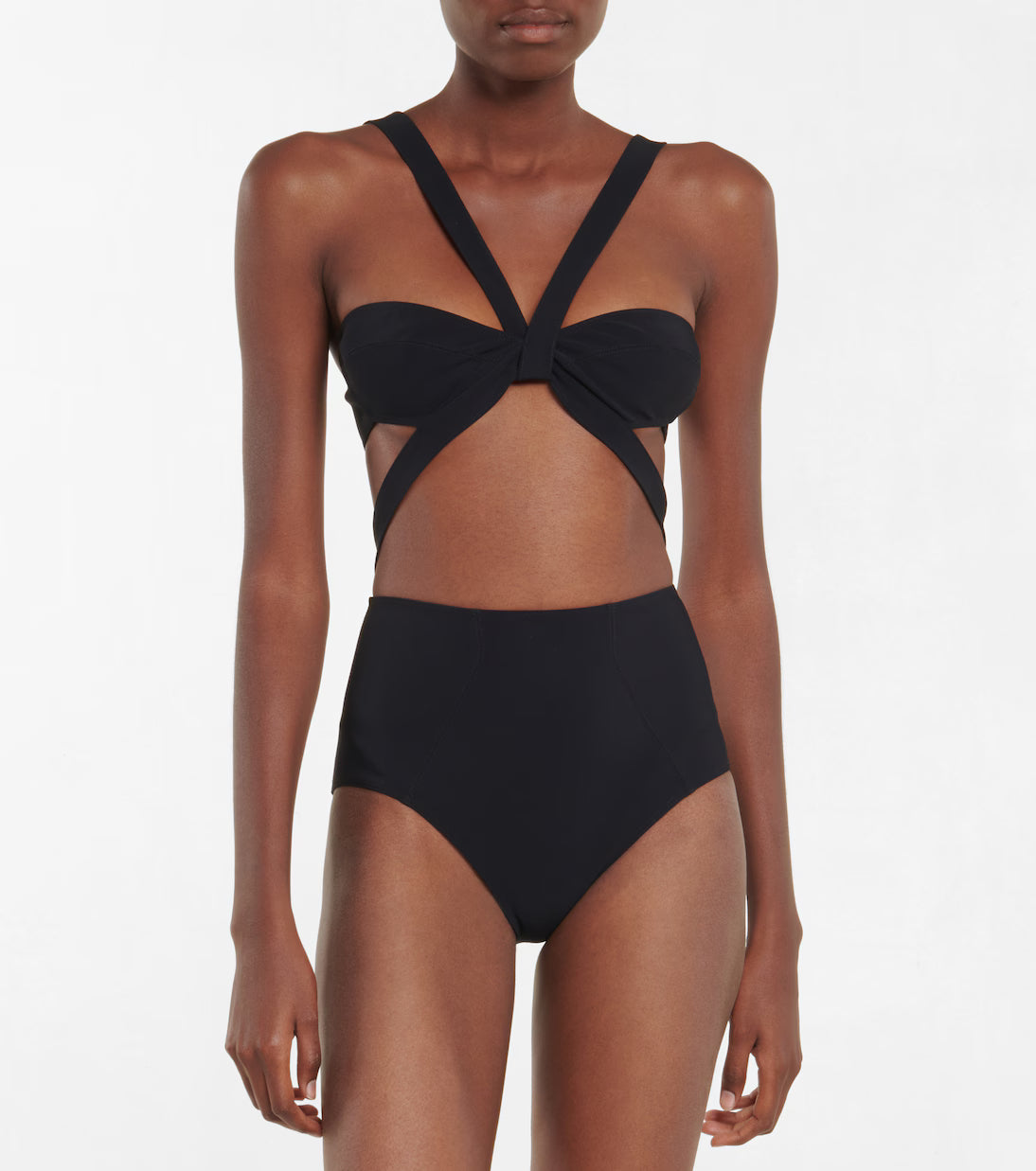 Ala•a Black Cut-Out Swimsuit FR 38 (UK 10) RRP £610