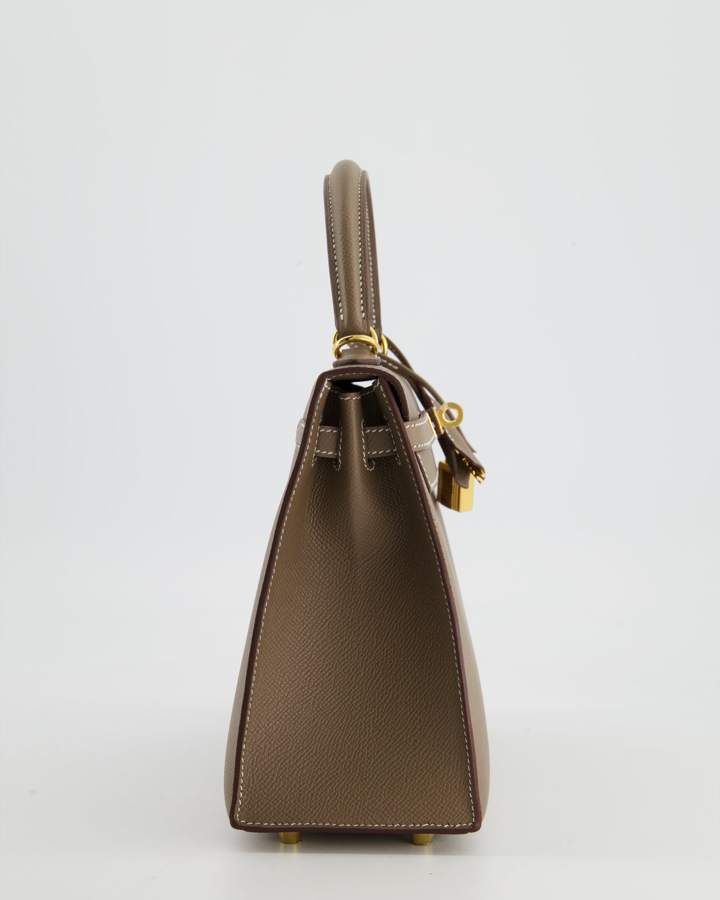*HOLY GRAIL* Herm�s Kelly 25 Sellier Bag in Etoupe Epsom Leather and Gold Hardware
