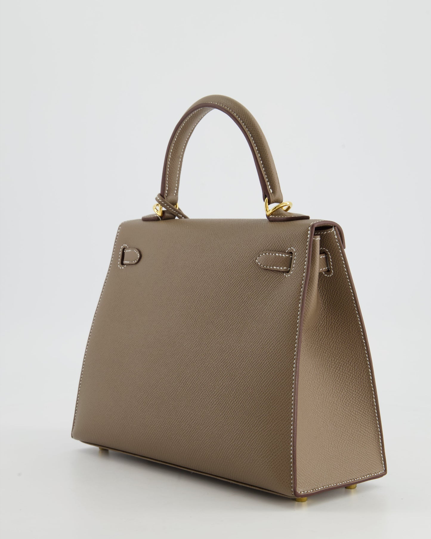 *HOLY GRAIL* Herm�s Kelly 25 Sellier Bag in Etoupe Epsom Leather and Gold Hardware