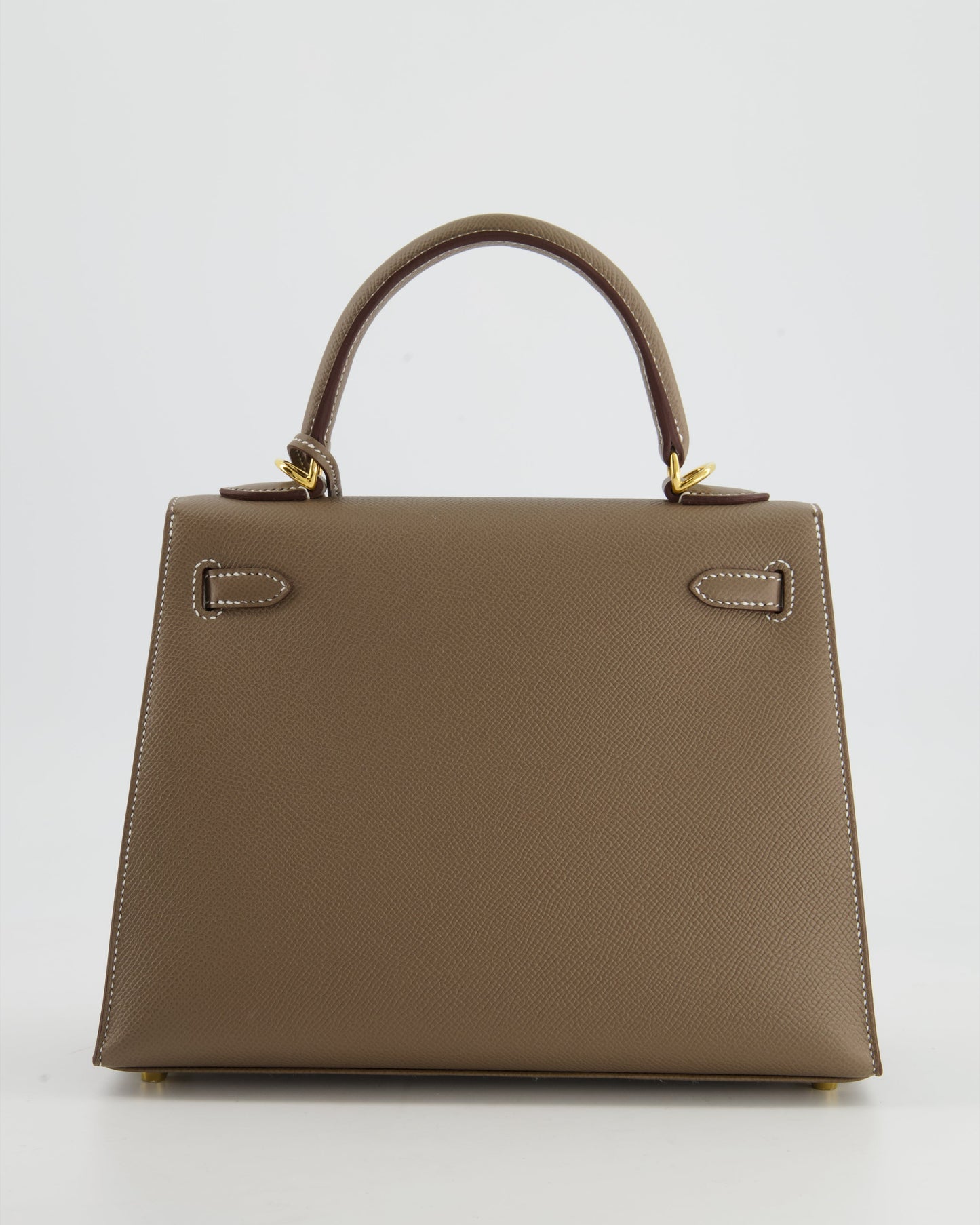 *HOLY GRAIL* Herm�s Kelly 25 Sellier Bag in Etoupe Epsom Leather and Gold Hardware