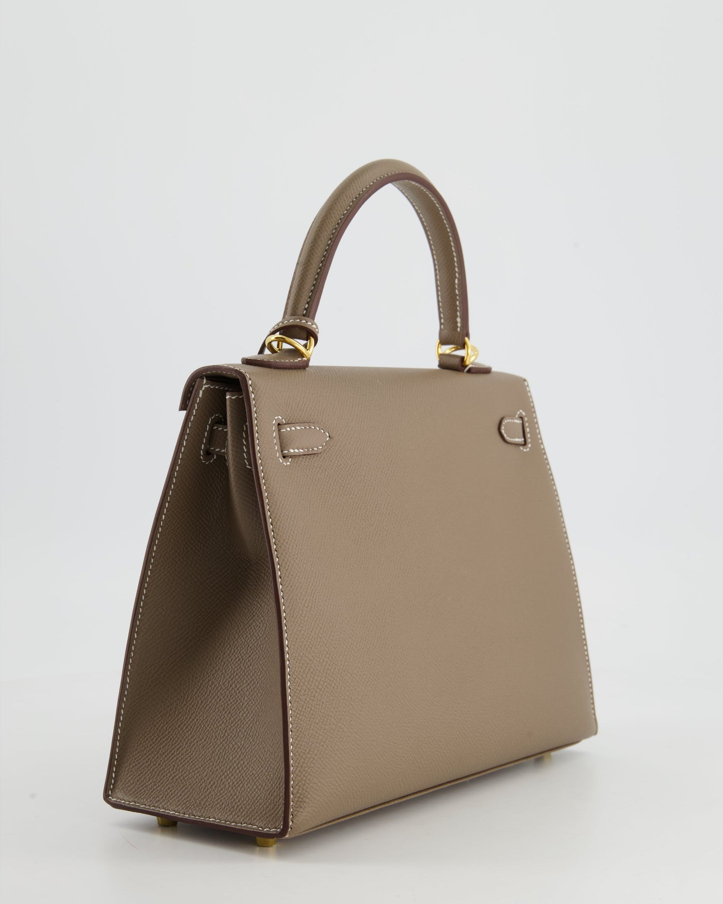 *HOLY GRAIL* Herm�s Kelly 25 Sellier Bag in Etoupe Epsom Leather and Gold Hardware