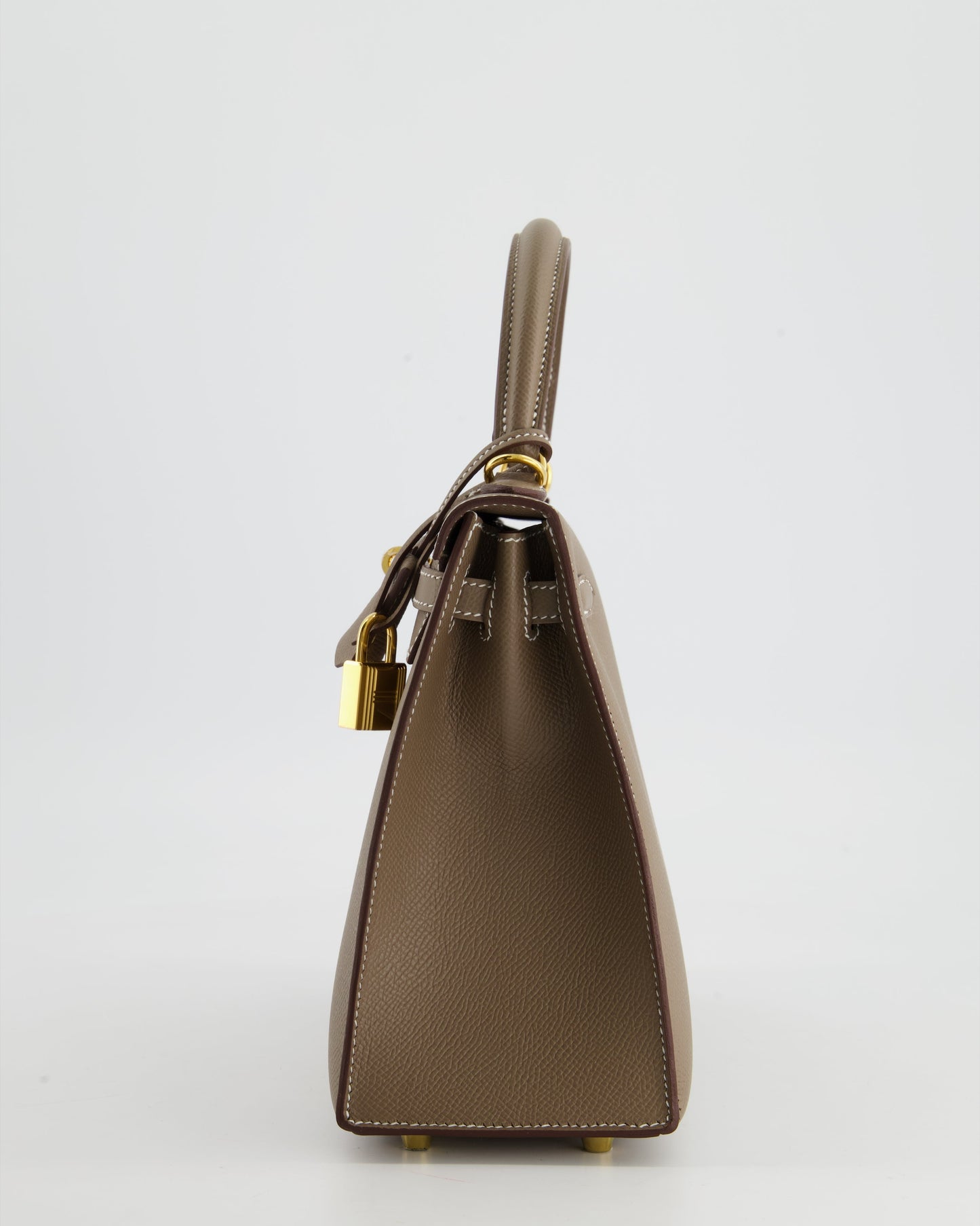 *HOLY GRAIL* Herm�s Kelly 25 Sellier Bag in Etoupe Epsom Leather and Gold Hardware
