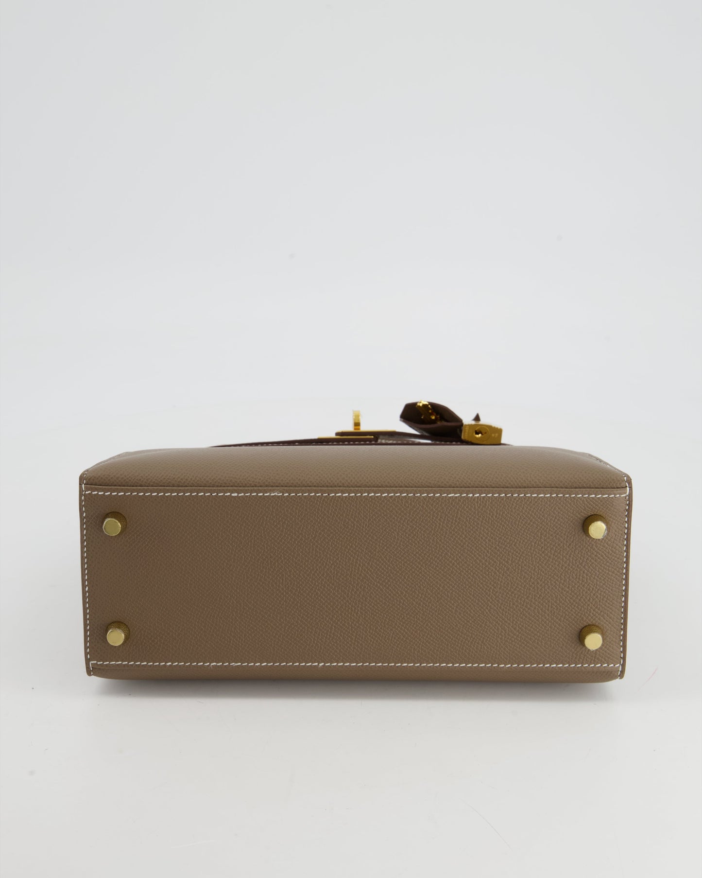 *HOLY GRAIL* Herm�s Kelly 25 Sellier Bag in Etoupe Epsom Leather and Gold Hardware