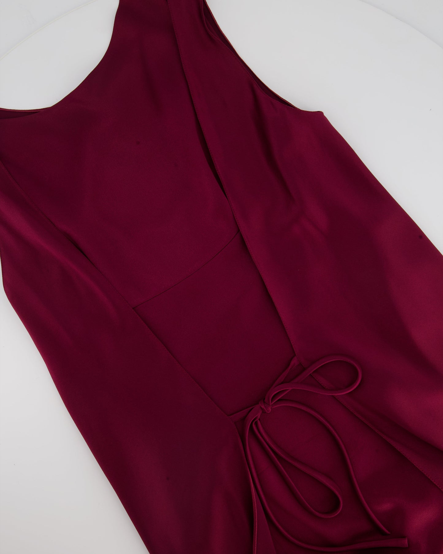 Chanel   98A Burgundy Silk Wrap Dress Size FR 38 ( UK 10)