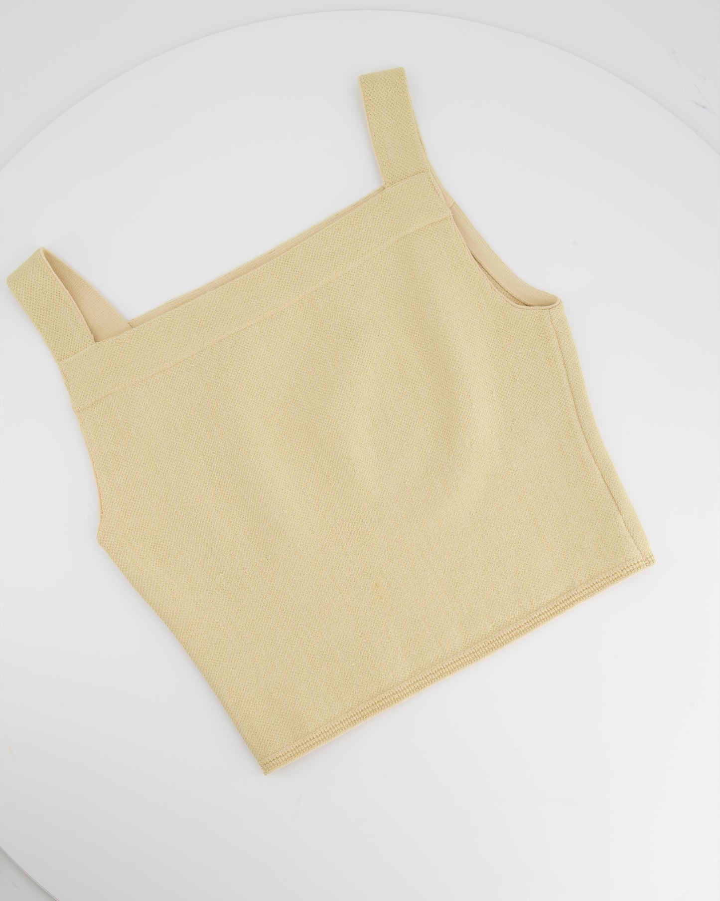 Ala•a Beige Knitted Vest and Shorts Set Size FR 36 (UK 8)
