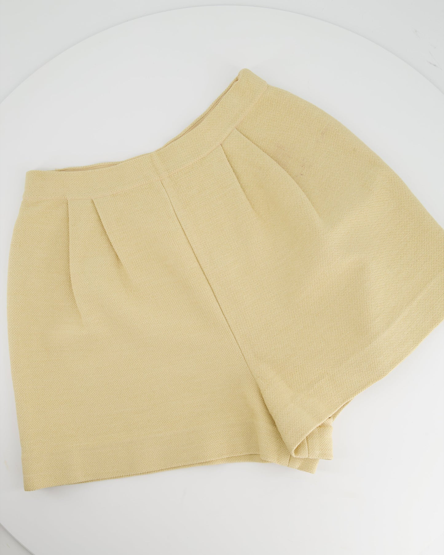 Ala•a Beige Knitted Vest and Shorts Set Size FR 36 (UK 8)