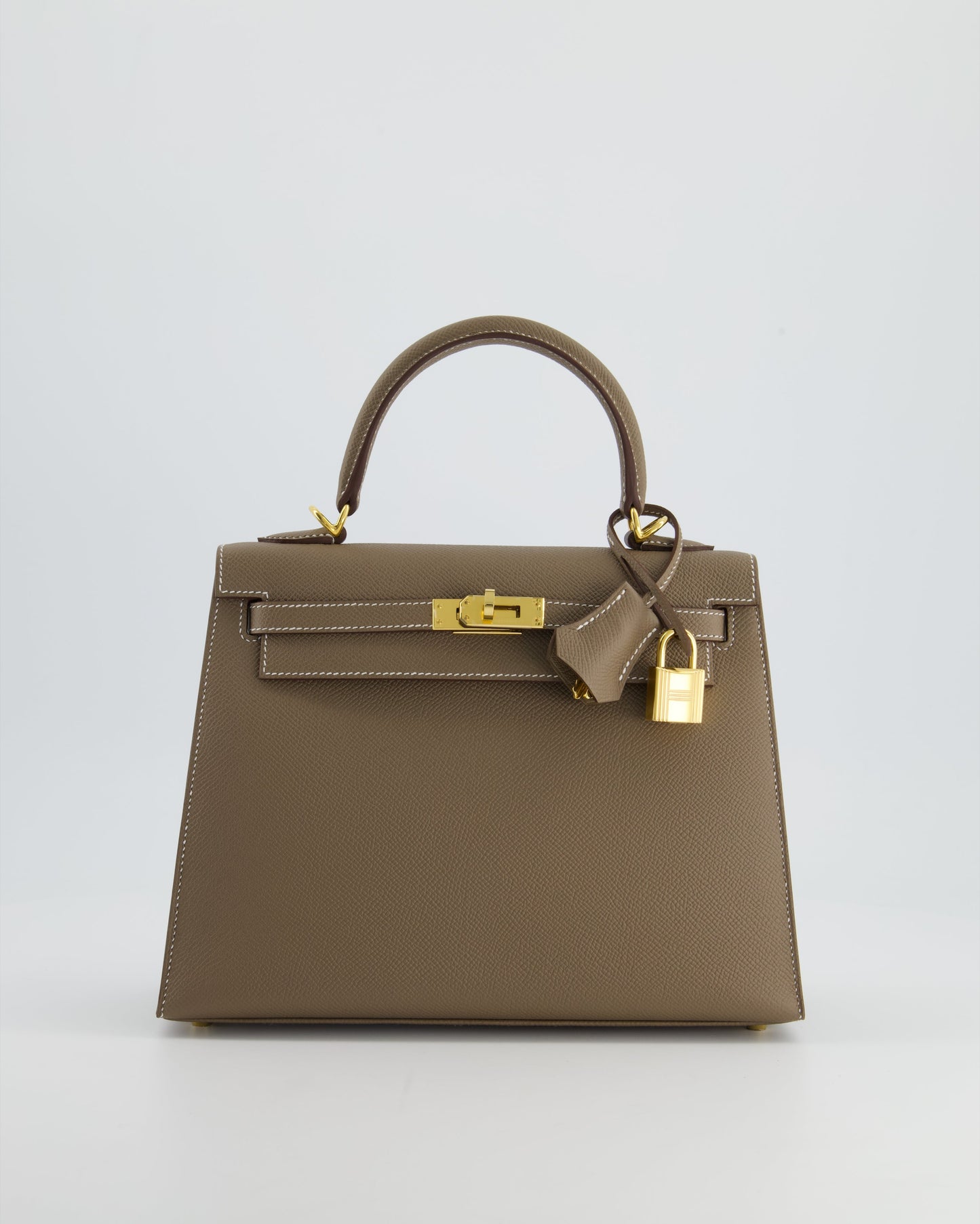 *HOLY GRAIL* Herm�s Kelly 25 Sellier Bag in Etoupe Epsom Leather and Gold Hardware