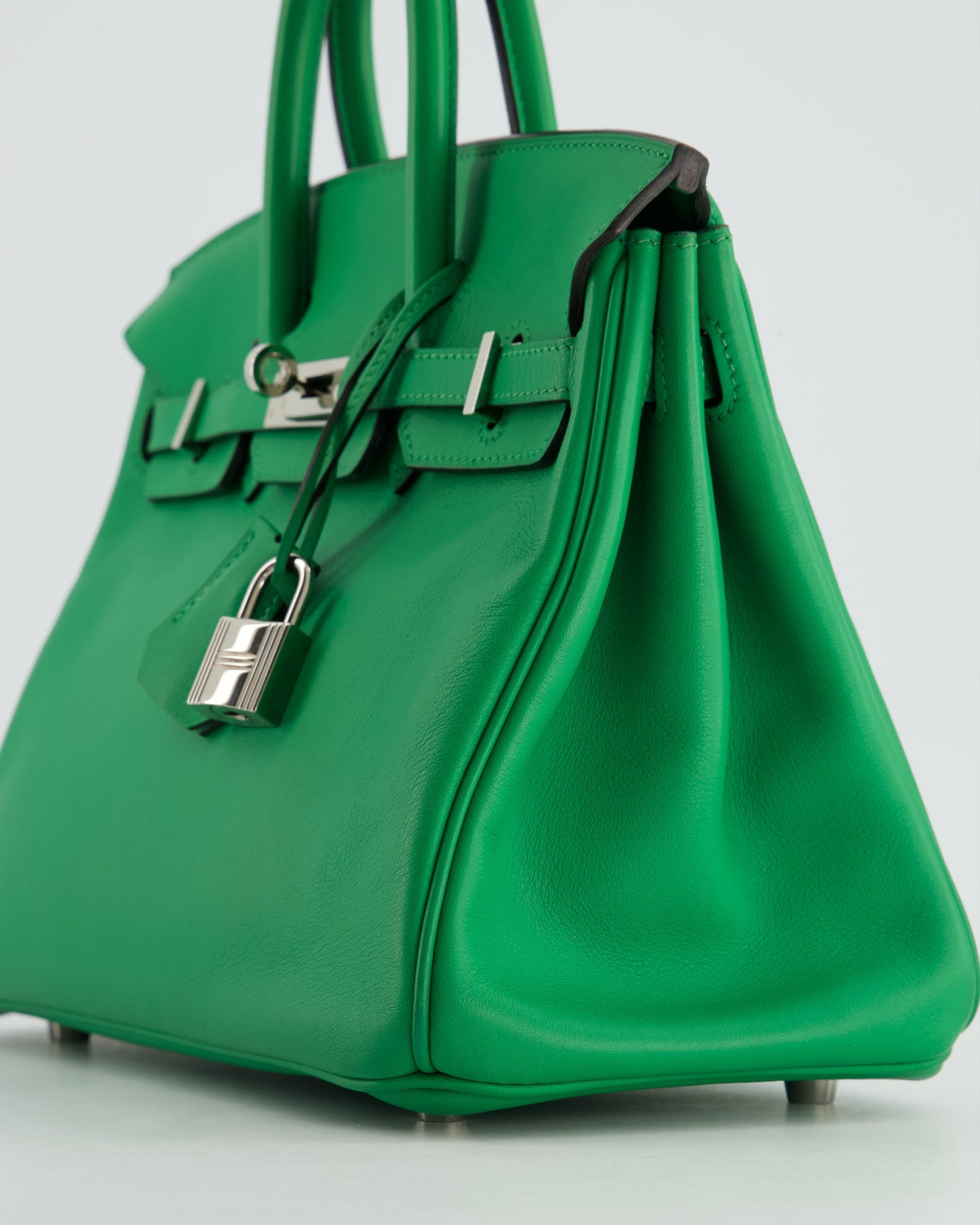*FIRE PRICE* Herm�s Birkin 25 Retourne Bag in Bamboo Swift Leather with Palladium Hardware Bag