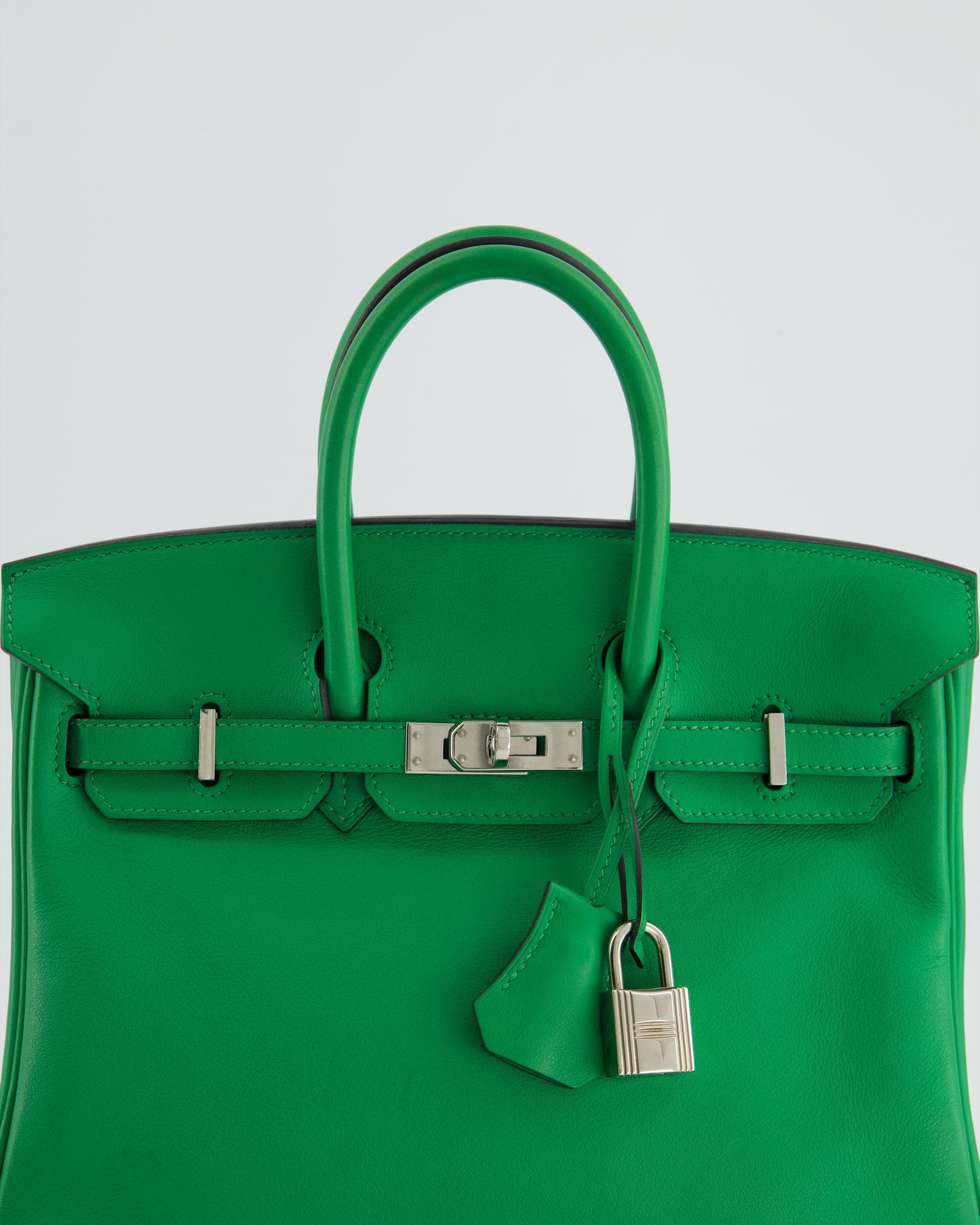 *FIRE PRICE* Herm�s Birkin 25 Retourne Bag in Bamboo Swift Leather with Palladium Hardware Bag