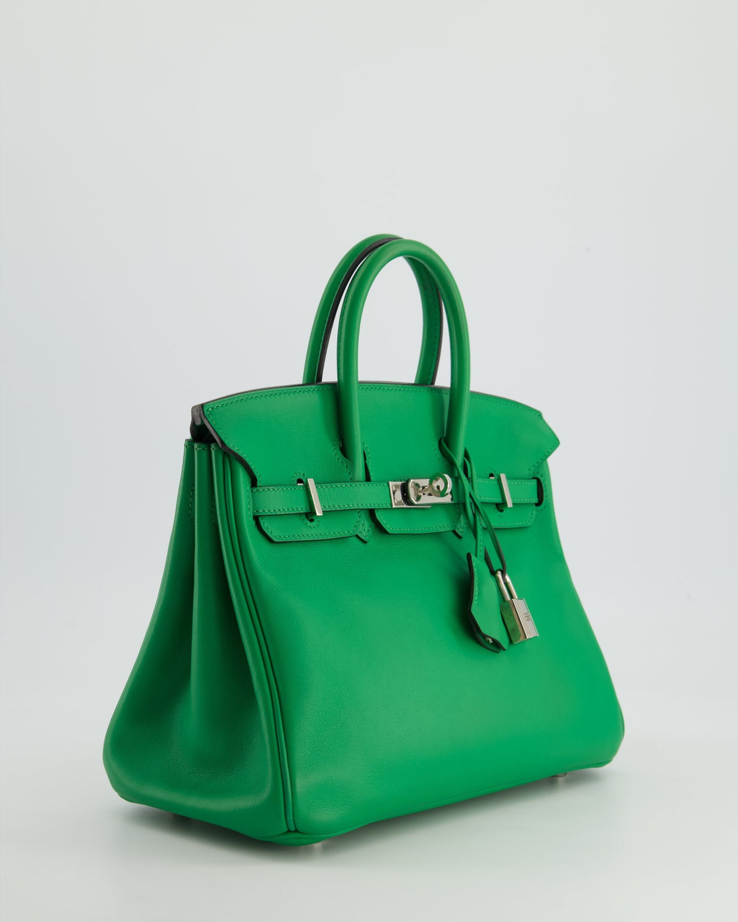 *FIRE PRICE* Herm�s Birkin 25 Retourne Bag in Bamboo Swift Leather with Palladium Hardware Bag