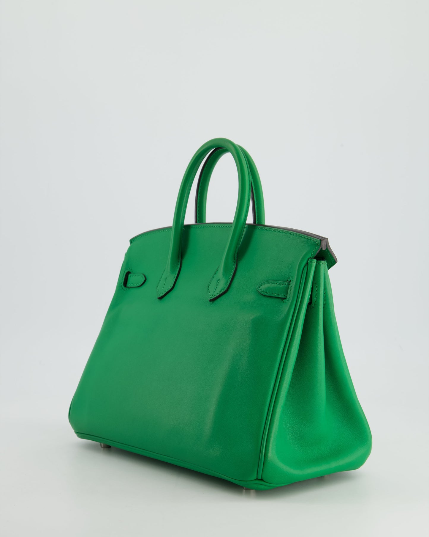 *FIRE PRICE* Herm�s Birkin 25 Retourne Bag in Bamboo Swift Leather with Palladium Hardware Bag