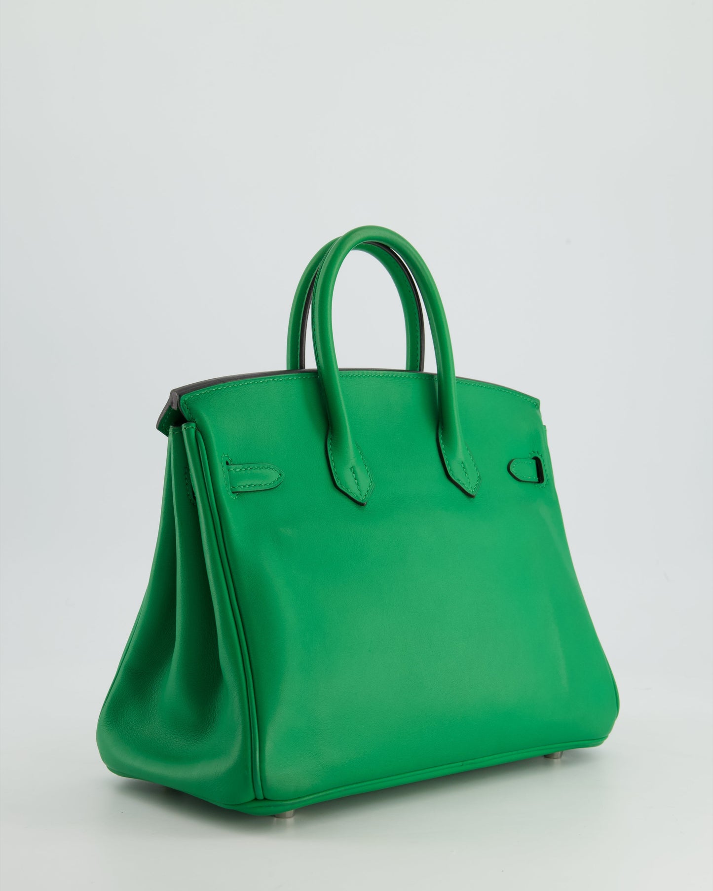 *FIRE PRICE* Herm�s Birkin 25 Retourne Bag in Bamboo Swift Leather with Palladium Hardware Bag