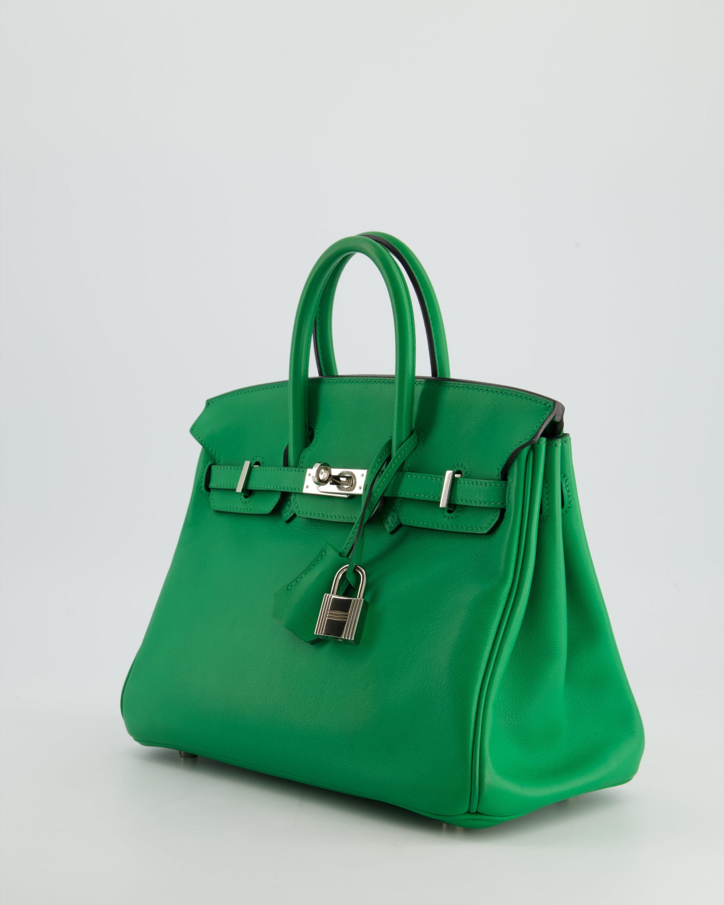 *FIRE PRICE* Herm�s Birkin 25 Retourne Bag in Bamboo Swift Leather with Palladium Hardware Bag