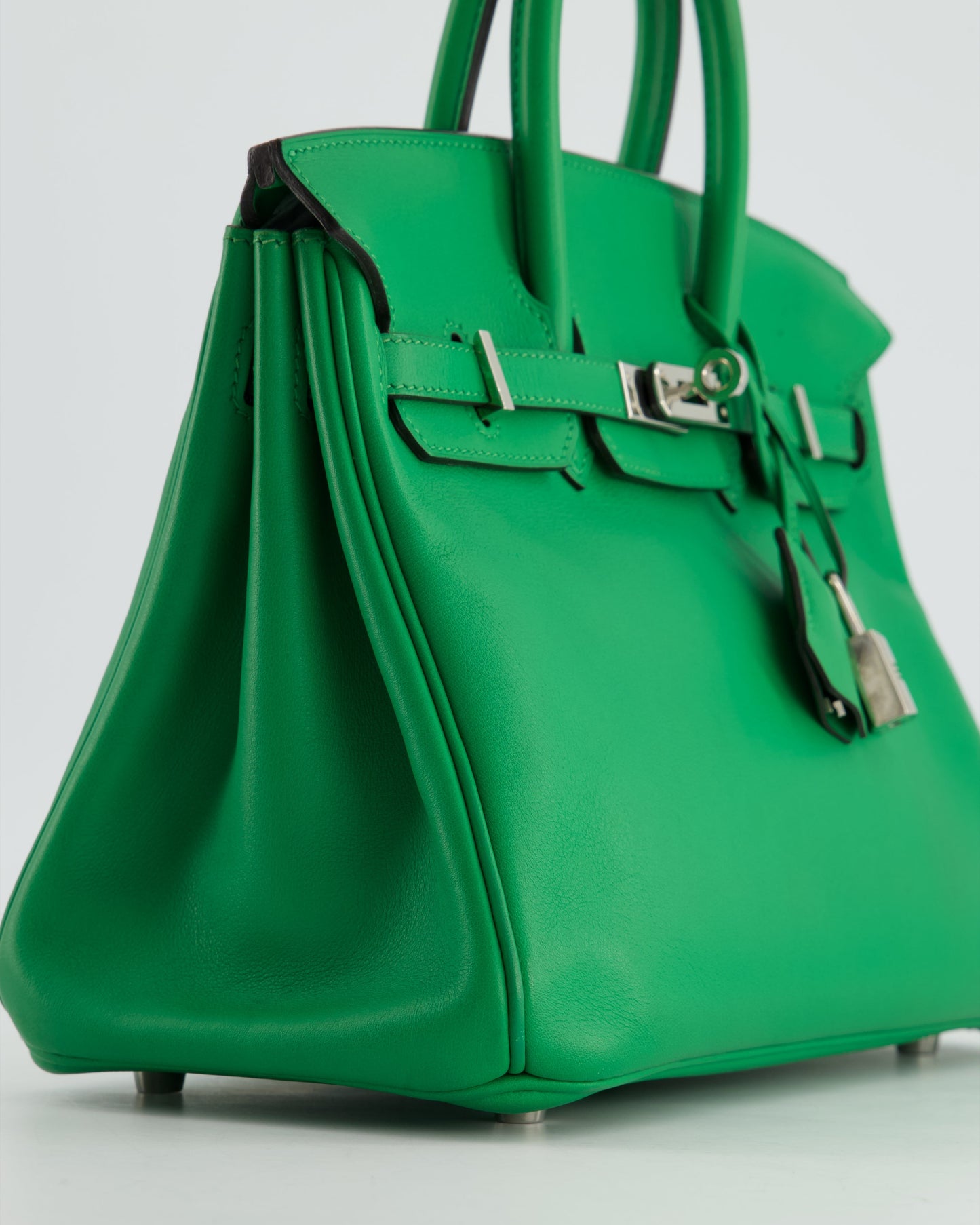 *FIRE PRICE* Herm�s Birkin 25 Retourne Bag in Bamboo Swift Leather with Palladium Hardware Bag