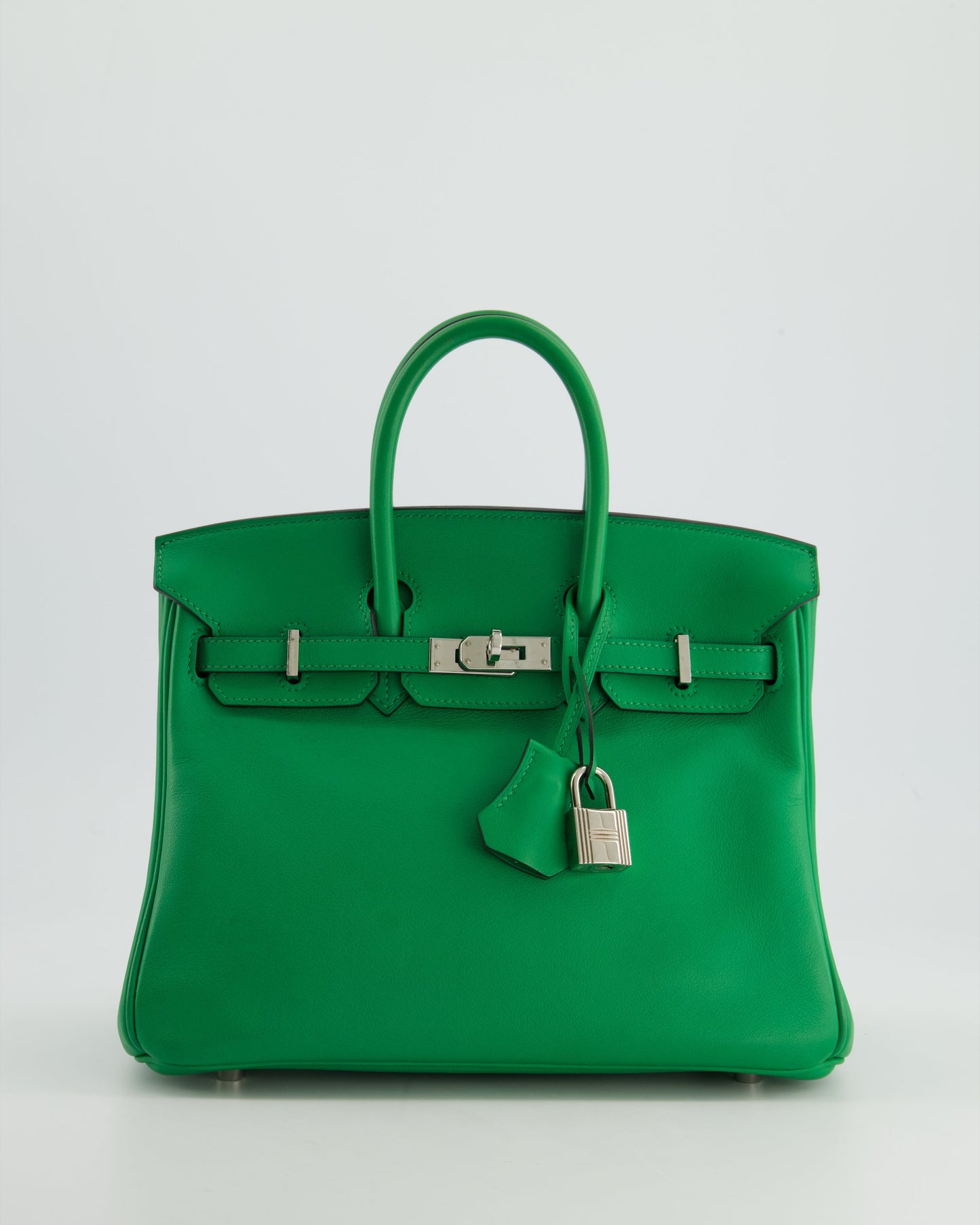 *FIRE PRICE* Herm�s Birkin 25 Retourne Bag in Bamboo Swift Leather with Palladium Hardware Bag