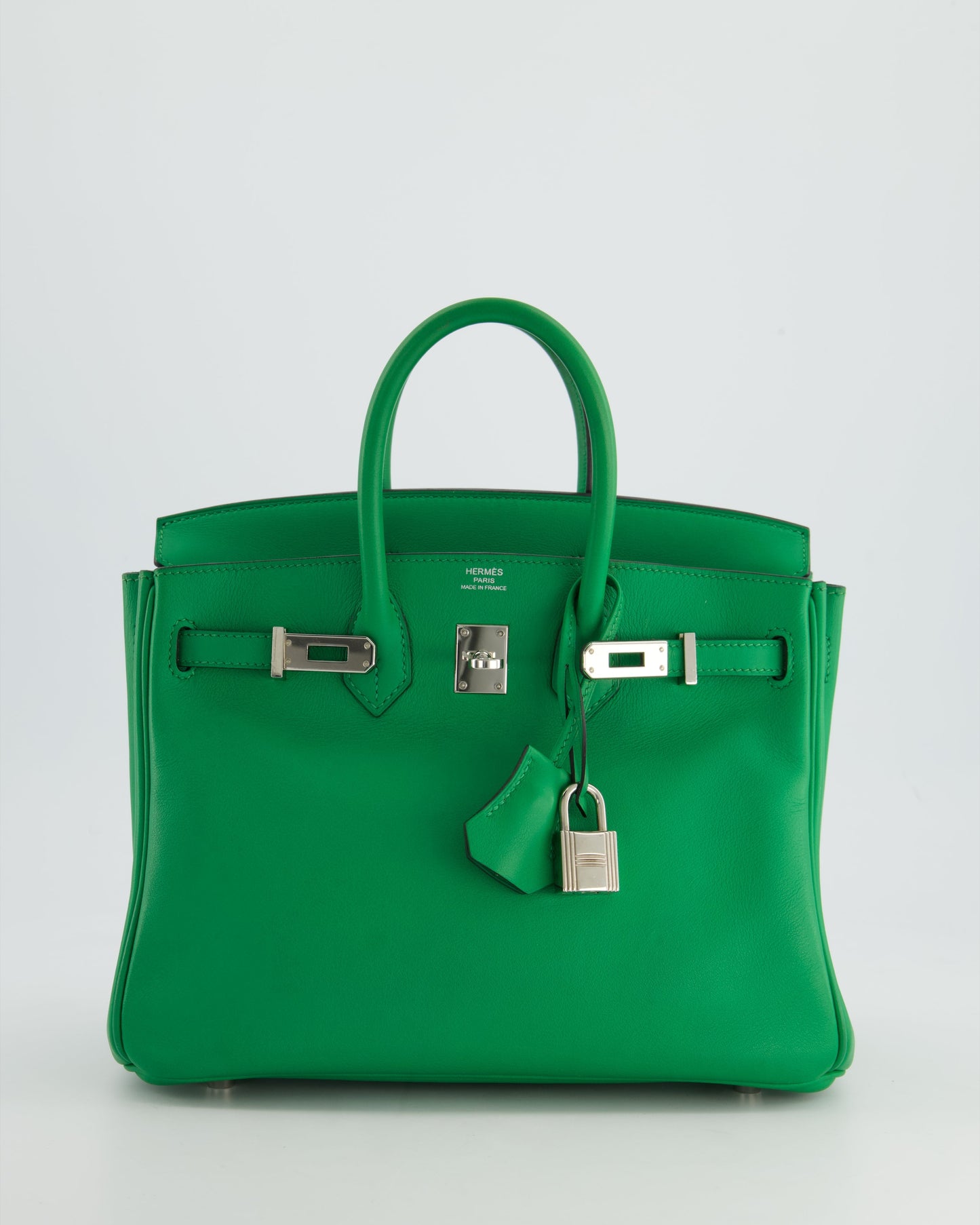 *FIRE PRICE* Herm�s Birkin 25 Retourne Bag in Bamboo Swift Leather with Palladium Hardware Bag