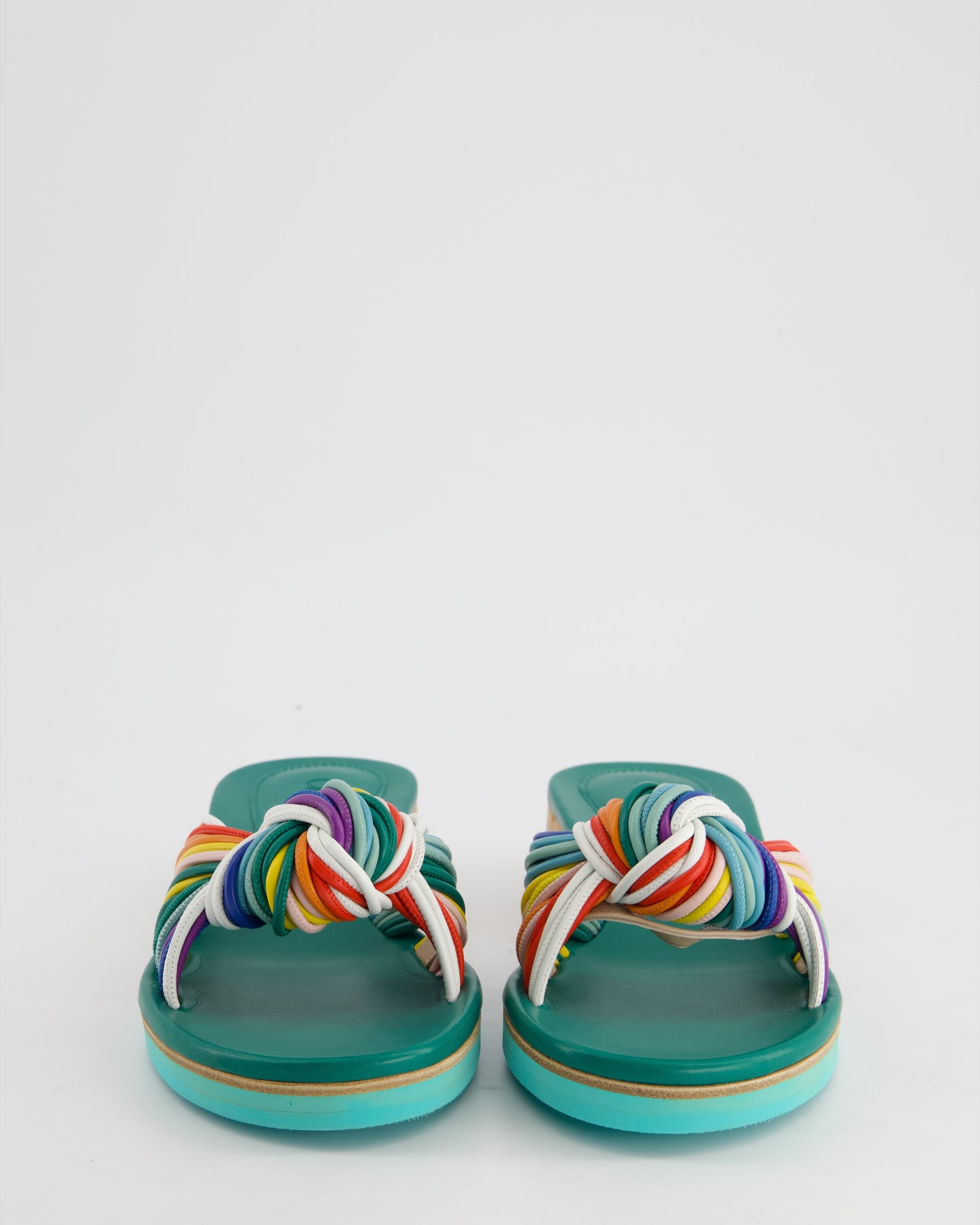ChloŽ Multicolour Beach Leather Mules Size EU 38