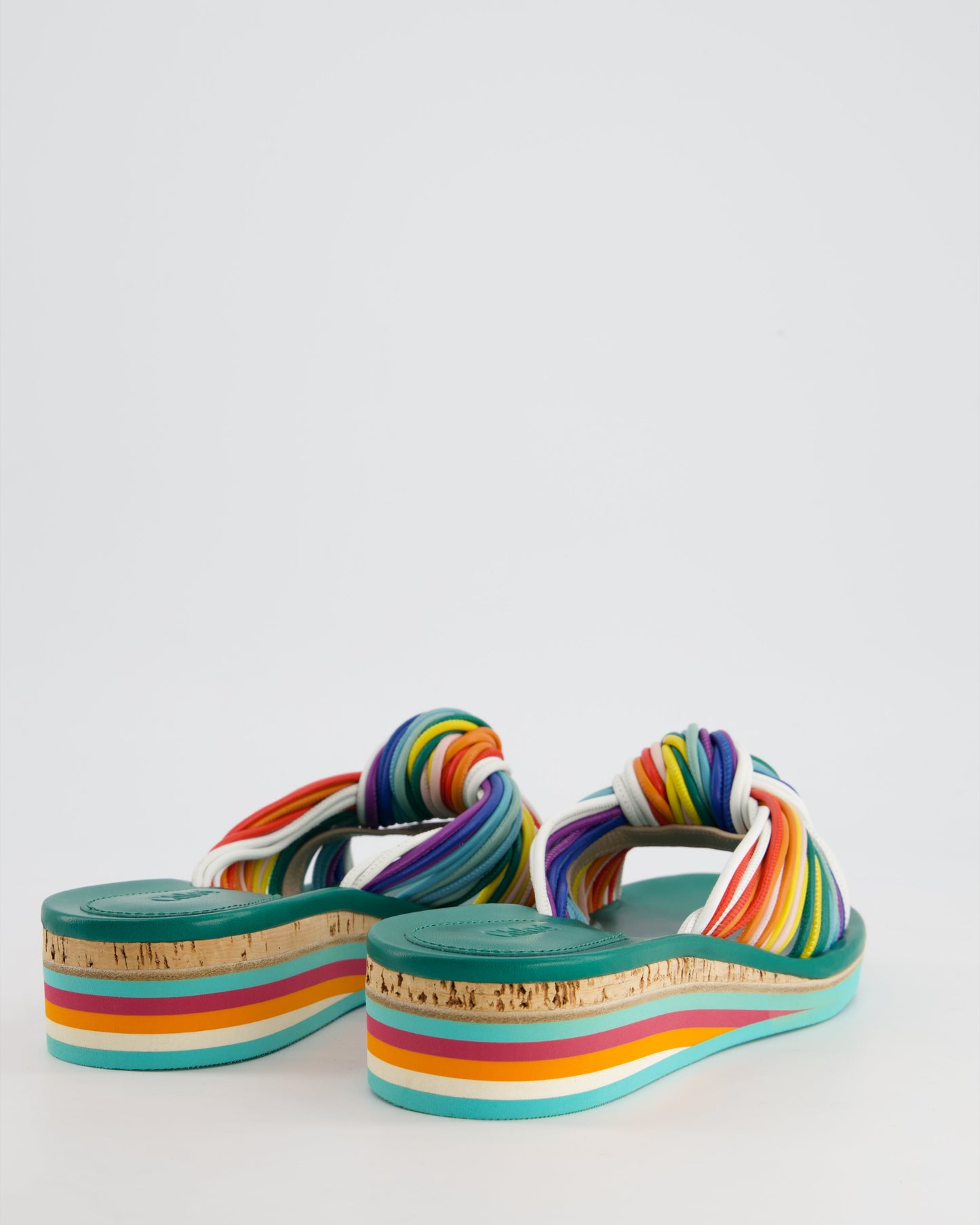 ChloŽ Multicolour Beach Leather Mules Size EU 38