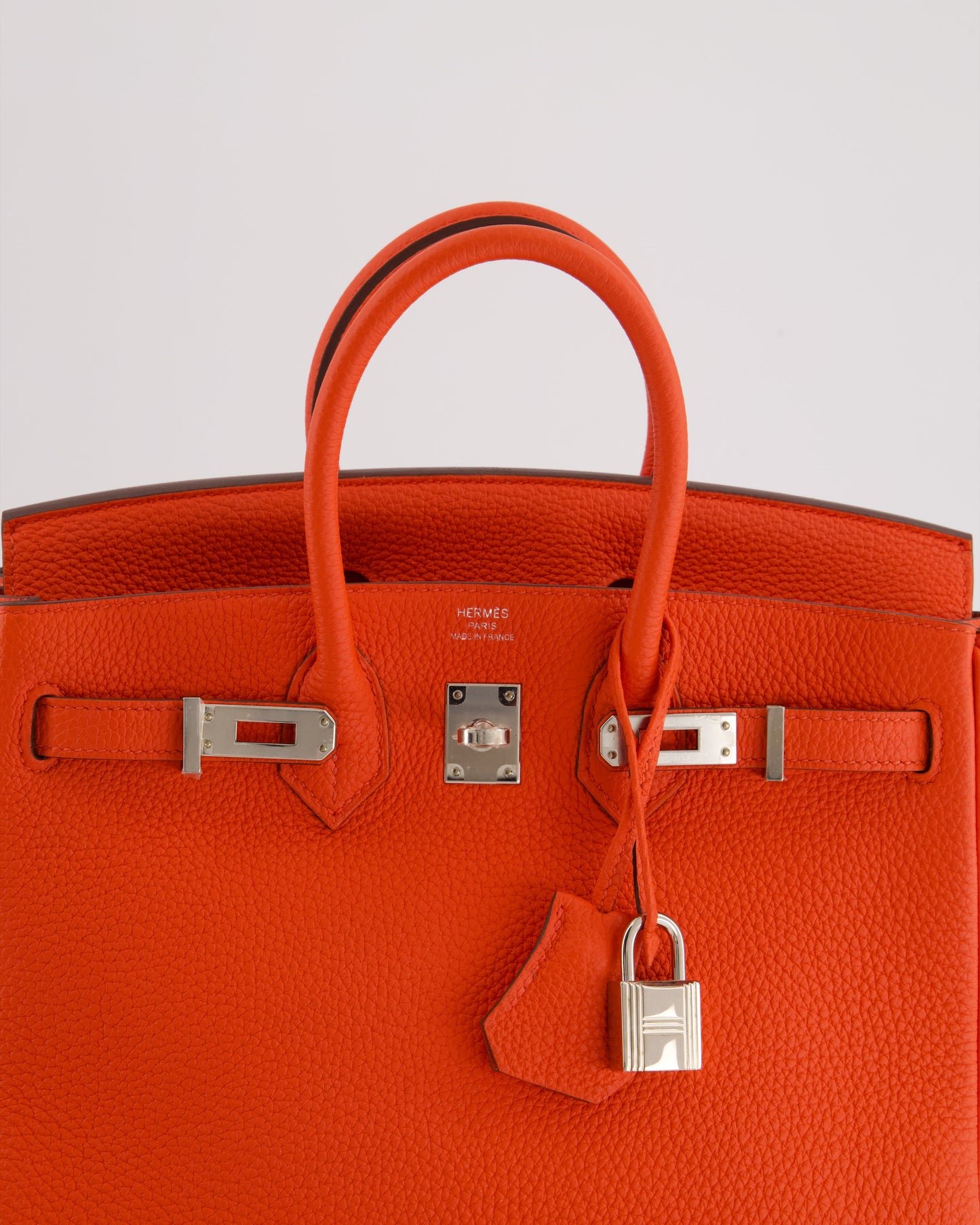 Herm�s Birkin 25 Retourne Bag in Capucine Togo Leather and Palladium Hardware