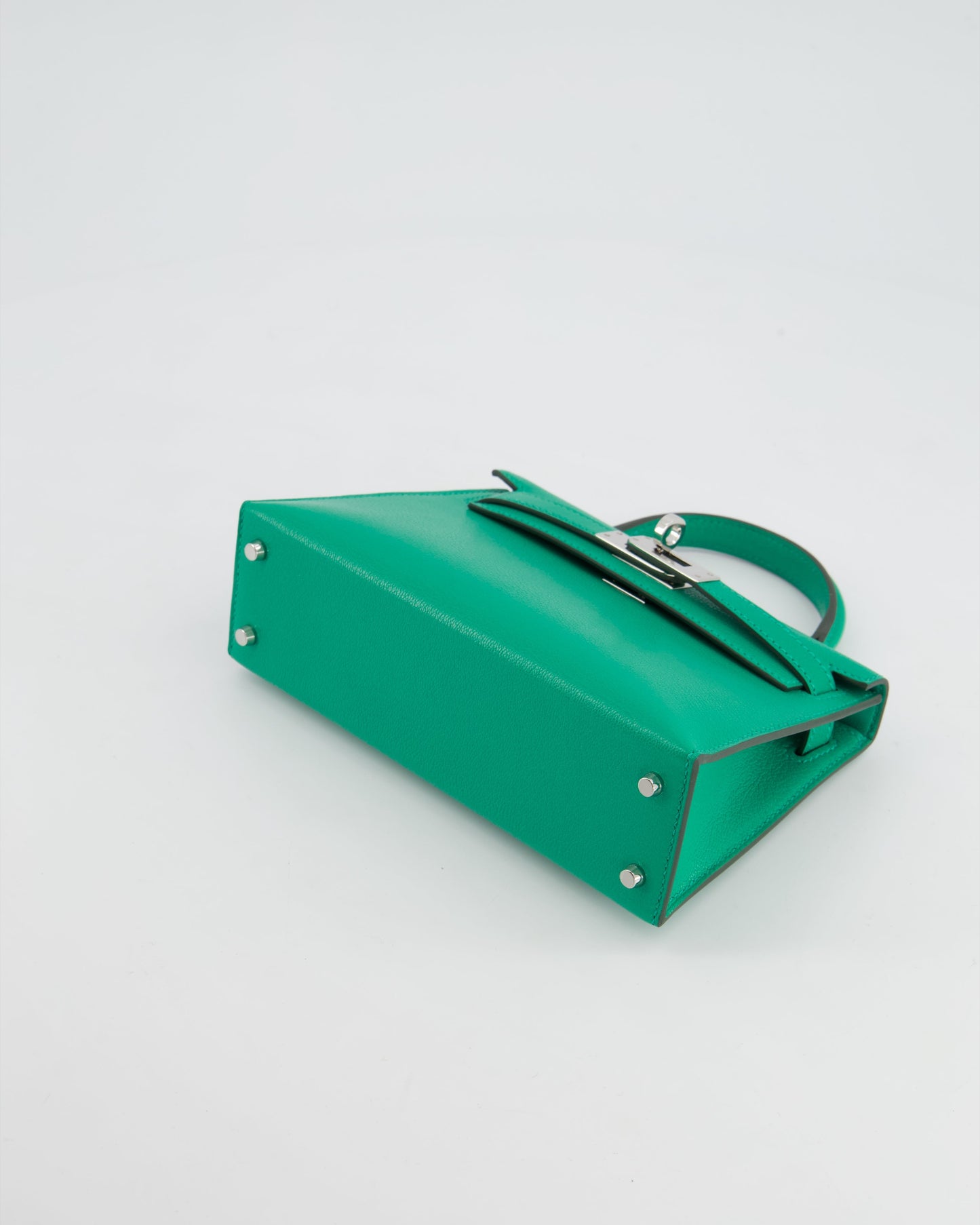 *SUPER HOT* Herm�s Mini Kelly II 20 Bag in Menthe Ch�vre Chamkila Leather with Palladium Hardware