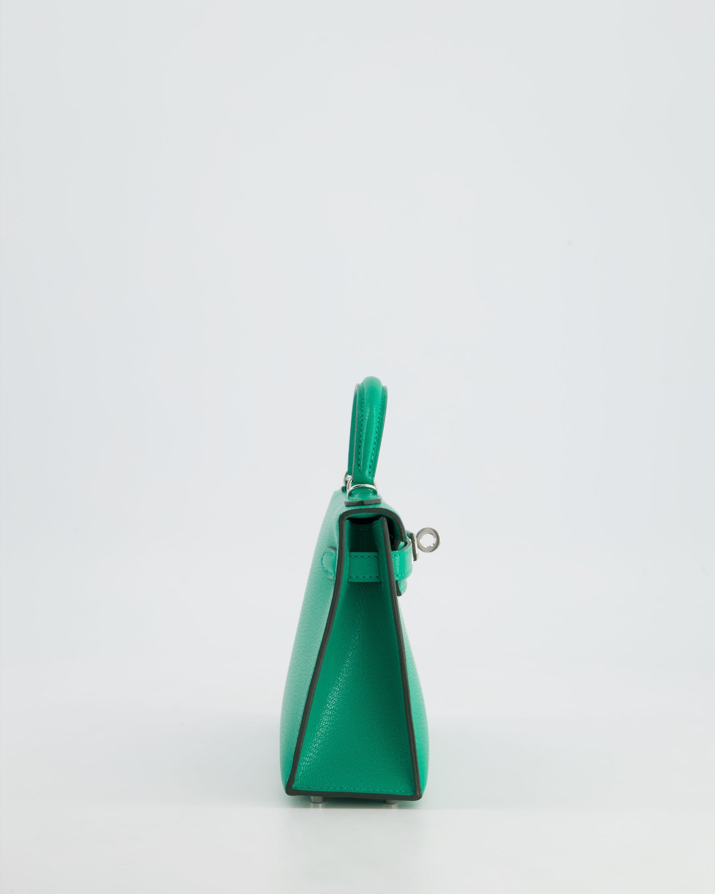 *SUPER HOT* Herm�s Mini Kelly II 20 Bag in Menthe Ch�vre Chamkila Leather with Palladium Hardware