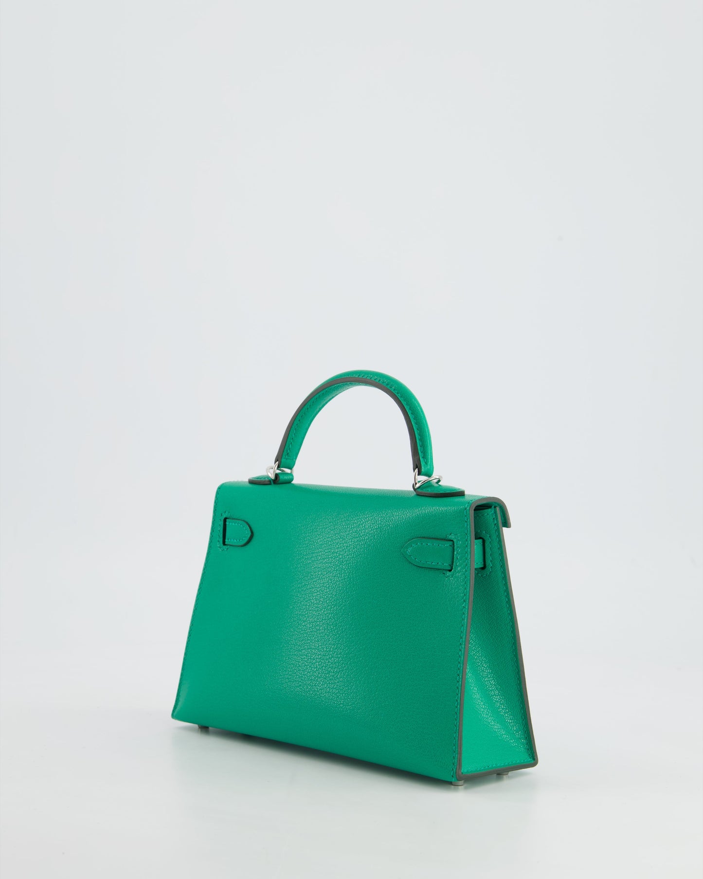 *SUPER HOT* Herm�s Mini Kelly II 20 Bag in Menthe Ch�vre Chamkila Leather with Palladium Hardware