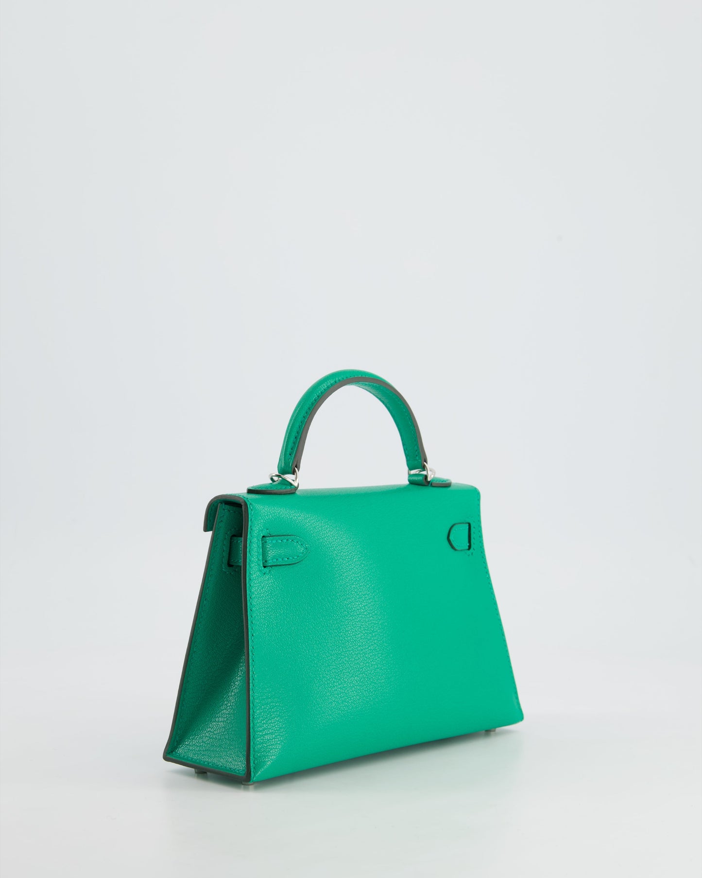 *SUPER HOT* Herm�s Mini Kelly II 20 Bag in Menthe Ch�vre Chamkila Leather with Palladium Hardware