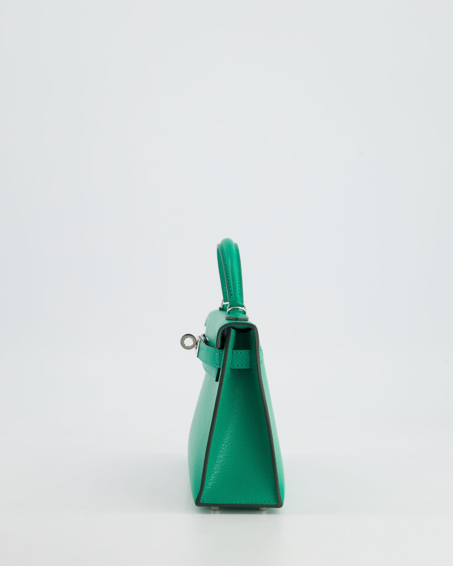 *SUPER HOT* Herm�s Mini Kelly II 20 Bag in Menthe Ch�vre Chamkila Leather with Palladium Hardware
