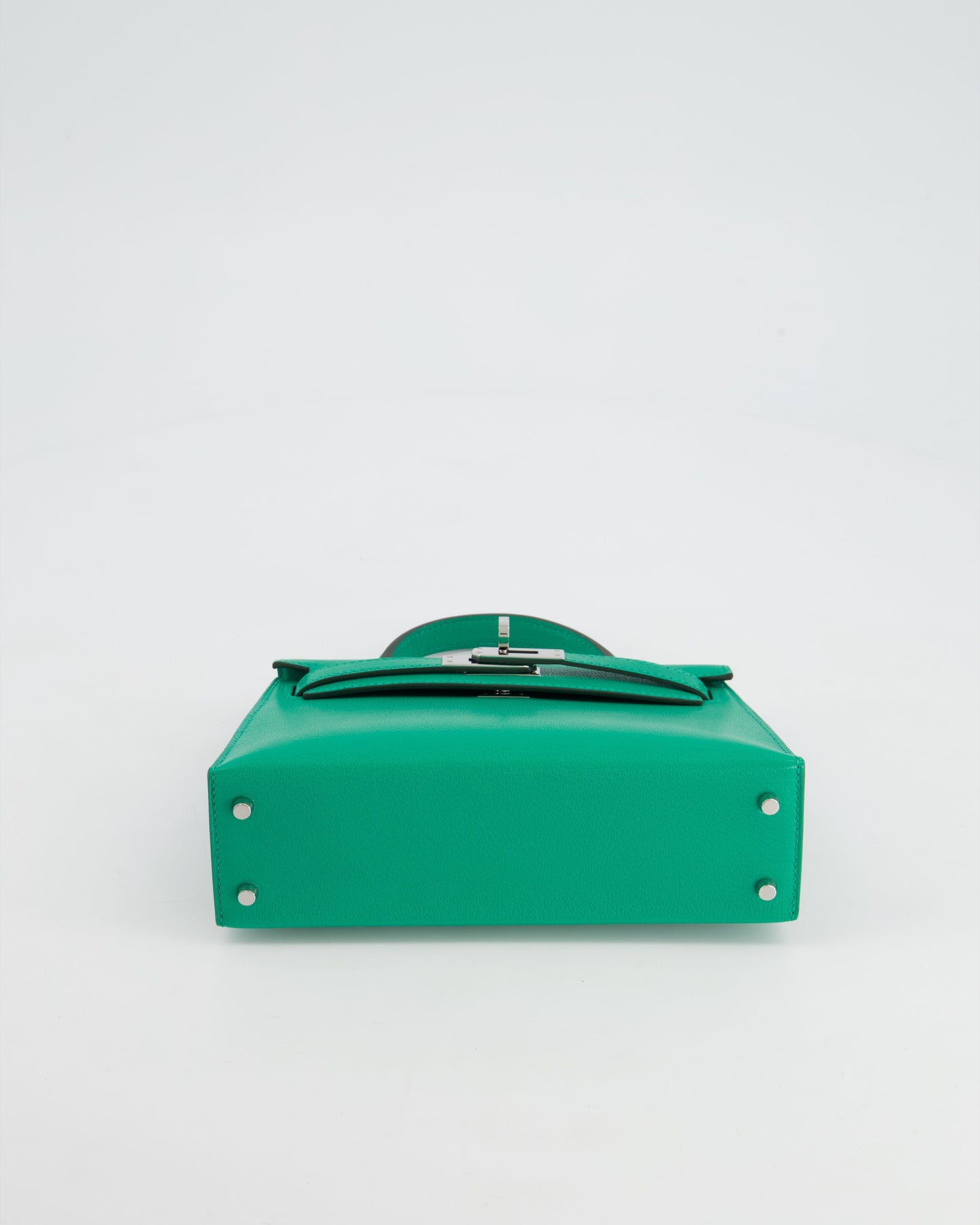 *SUPER HOT* Herm�s Mini Kelly II 20 Bag in Menthe Ch�vre Chamkila Leather with Palladium Hardware
