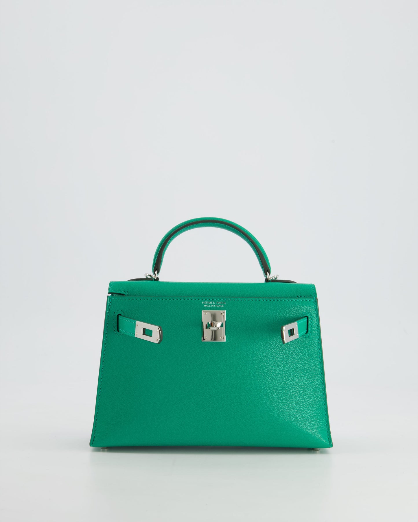 *SUPER HOT* Herm�s Mini Kelly II 20 Bag in Menthe Ch�vre Chamkila Leather with Palladium Hardware