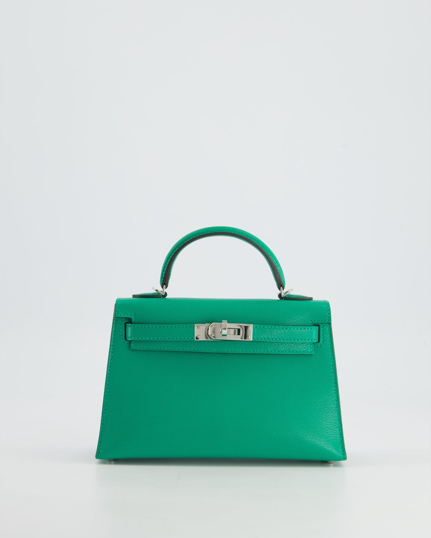 *SUPER HOT* Herm�s Mini Kelly II 20 Bag in Menthe Ch�vre Chamkila Leather with Palladium Hardware