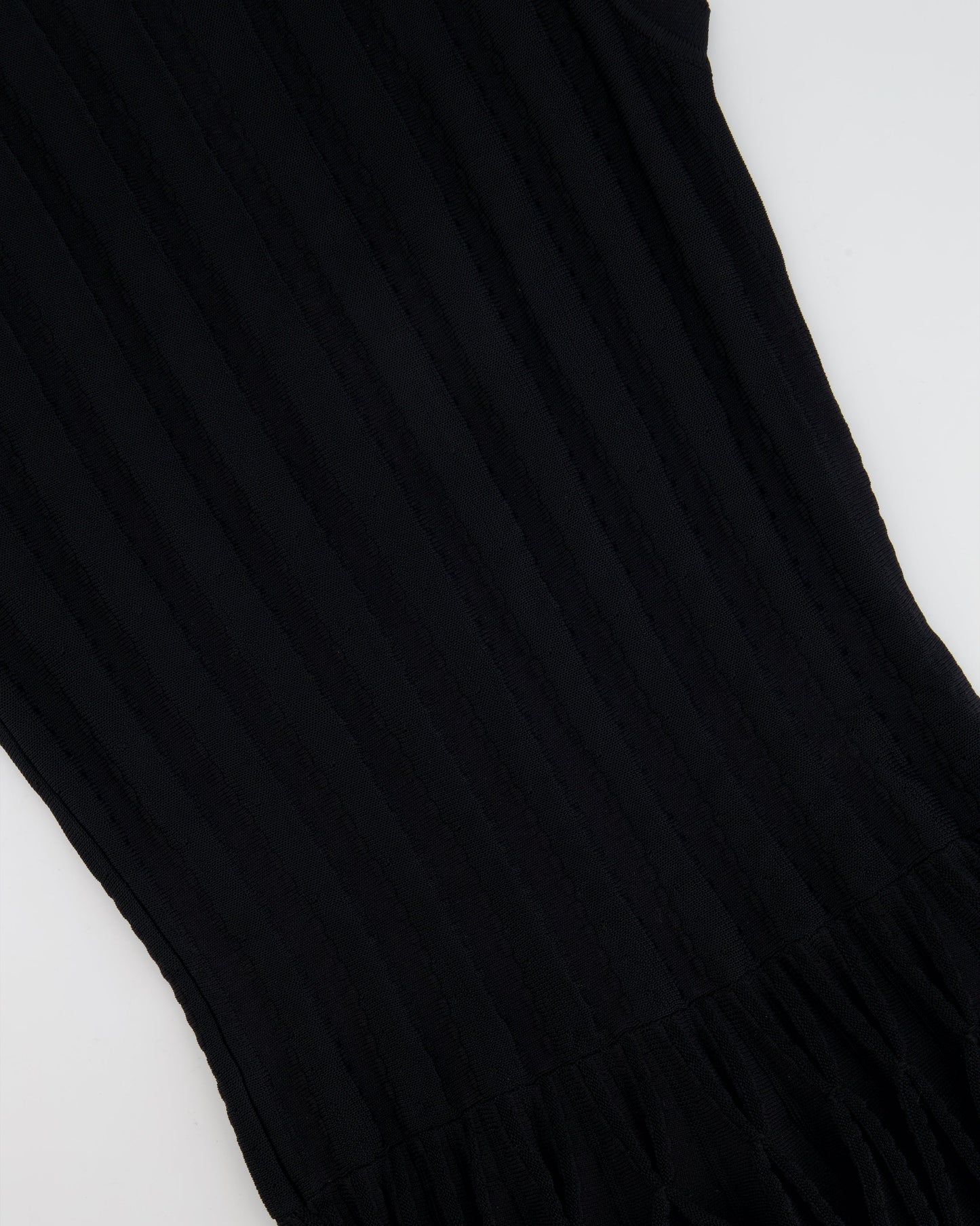 Ala•a Black Striped Sleeveless Mini Dress with Ruffle Detail Size FR 36 (UK 8)