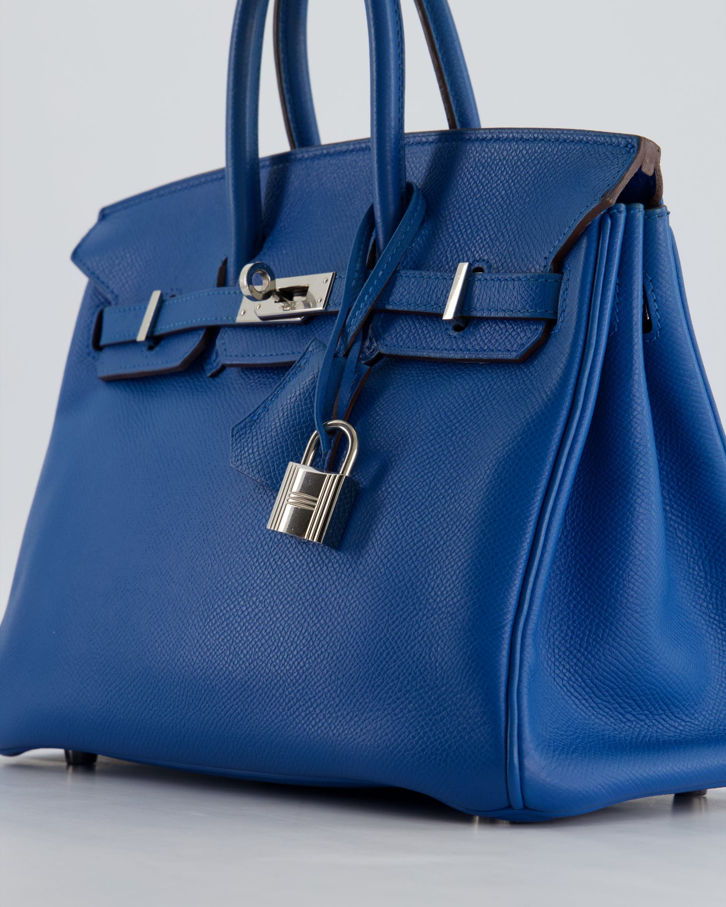 *FIRE PRICE* Herm�s Birkin 25 Retourne Bag in Bleu De Galice Epsom Leather with Palladium Hardware
