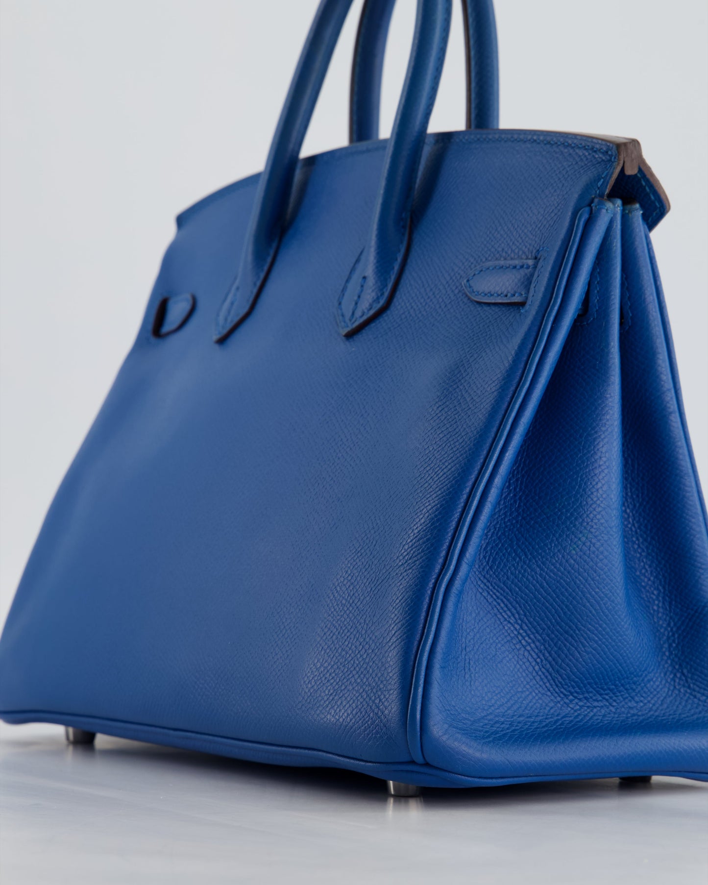 *FIRE PRICE* Herm�s Birkin 25 Retourne Bag in Bleu De Galice Epsom Leather with Palladium Hardware
